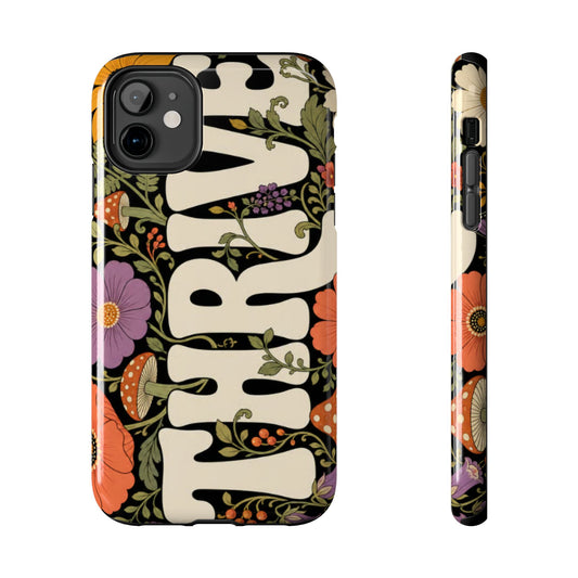 THRIVE Book Club Floral Tea & Books Tough Phone Case — Vintage Cottagecore Floral Pattern