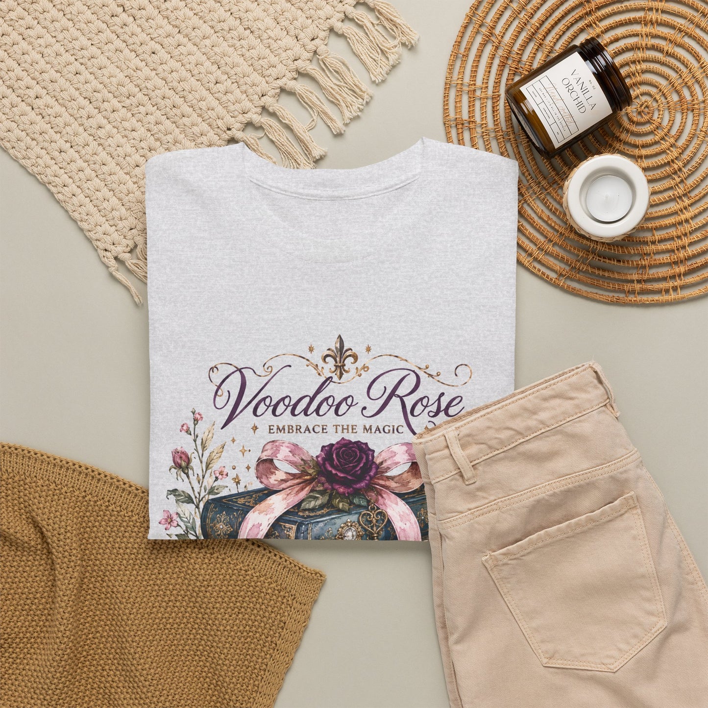 Voodoo Rose Louisiana Stacked Books Tee