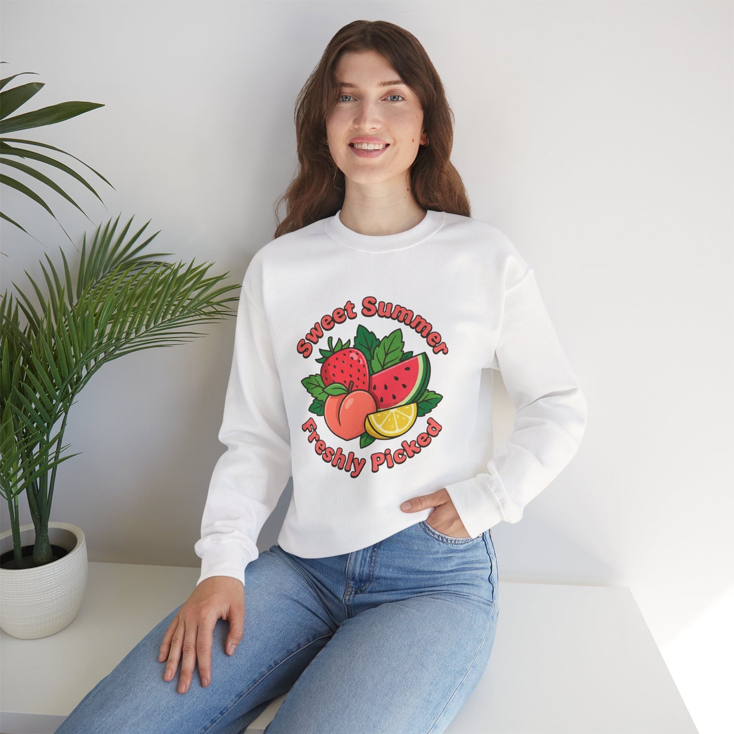 Sweet Summer Freshly Picked Unisex Heavy Blend™ Crewneck Sweatshirt