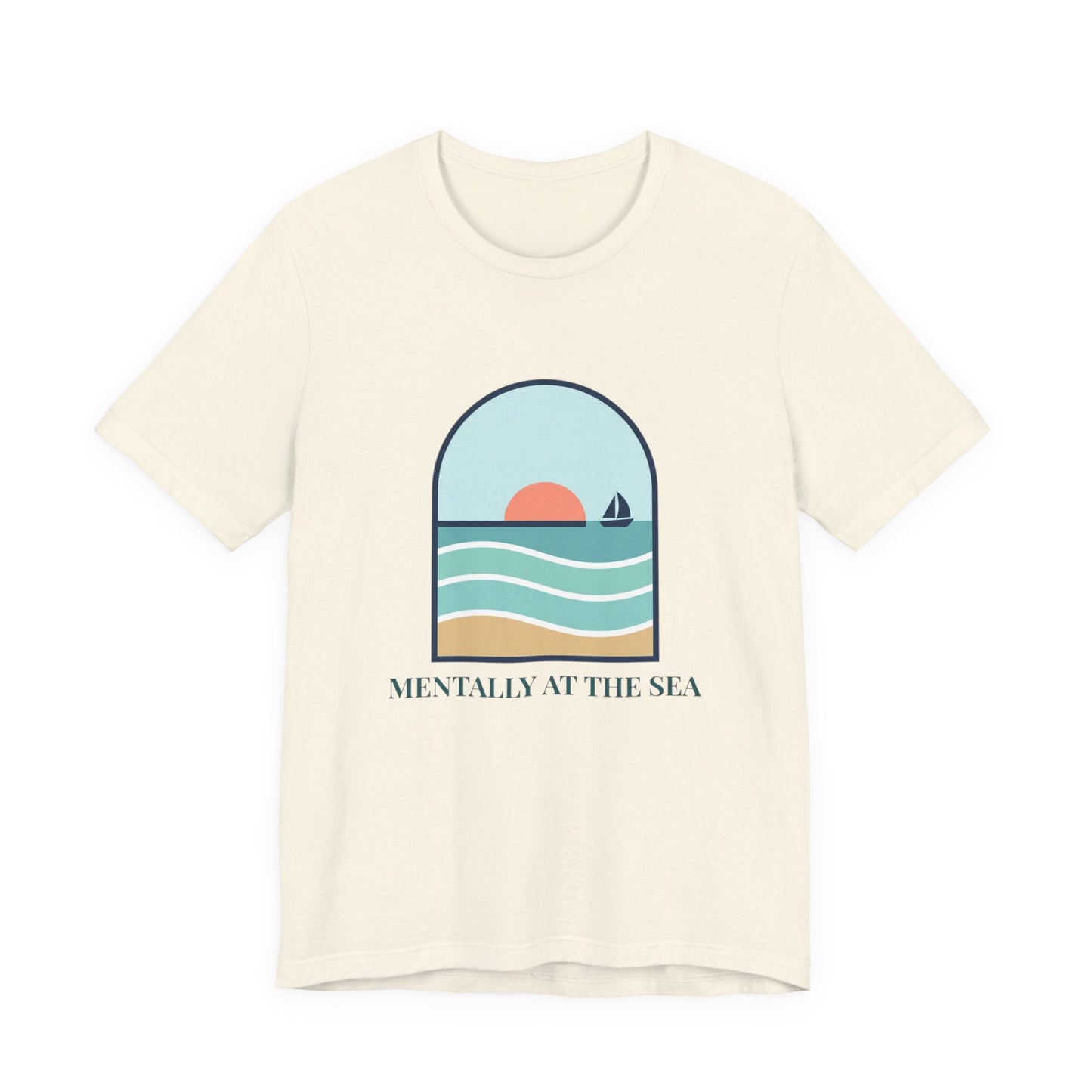 Mentally at the Sea Tee | Coastal Aesthetic, pastel blue seafoam