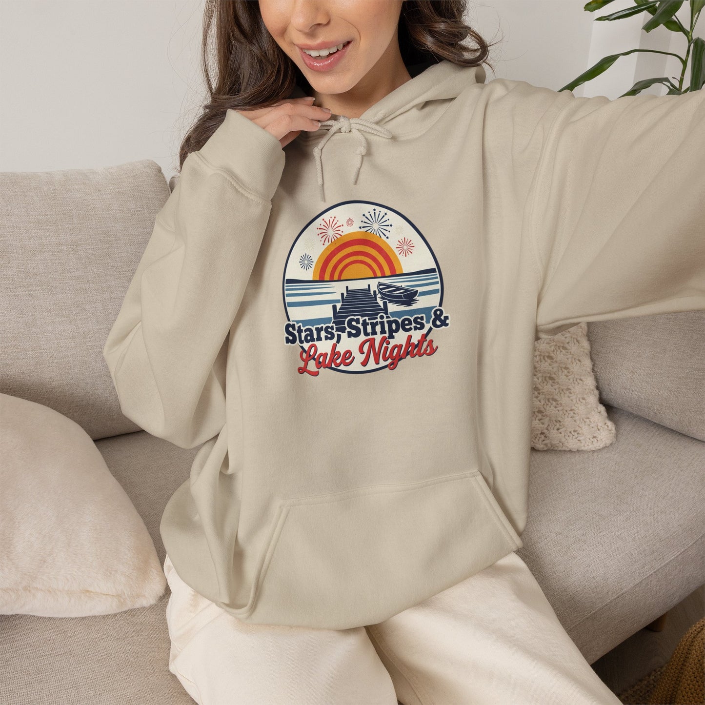 Stars, Stripes, & Lake Nights Heavy Blend™ Hooded Sweatshirt