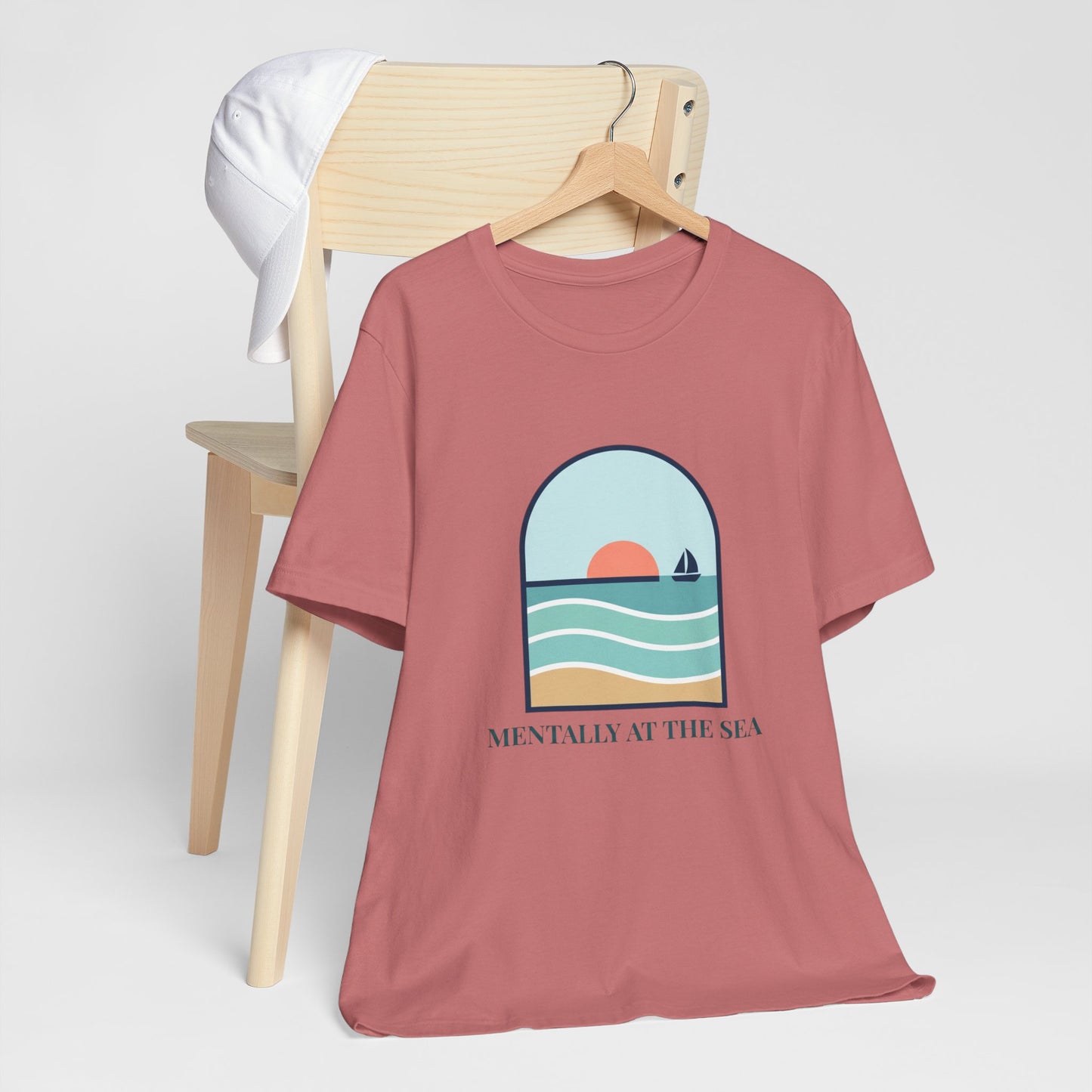 Mentally at the Sea Tee | Coastal Aesthetic, pastel blue seafoam