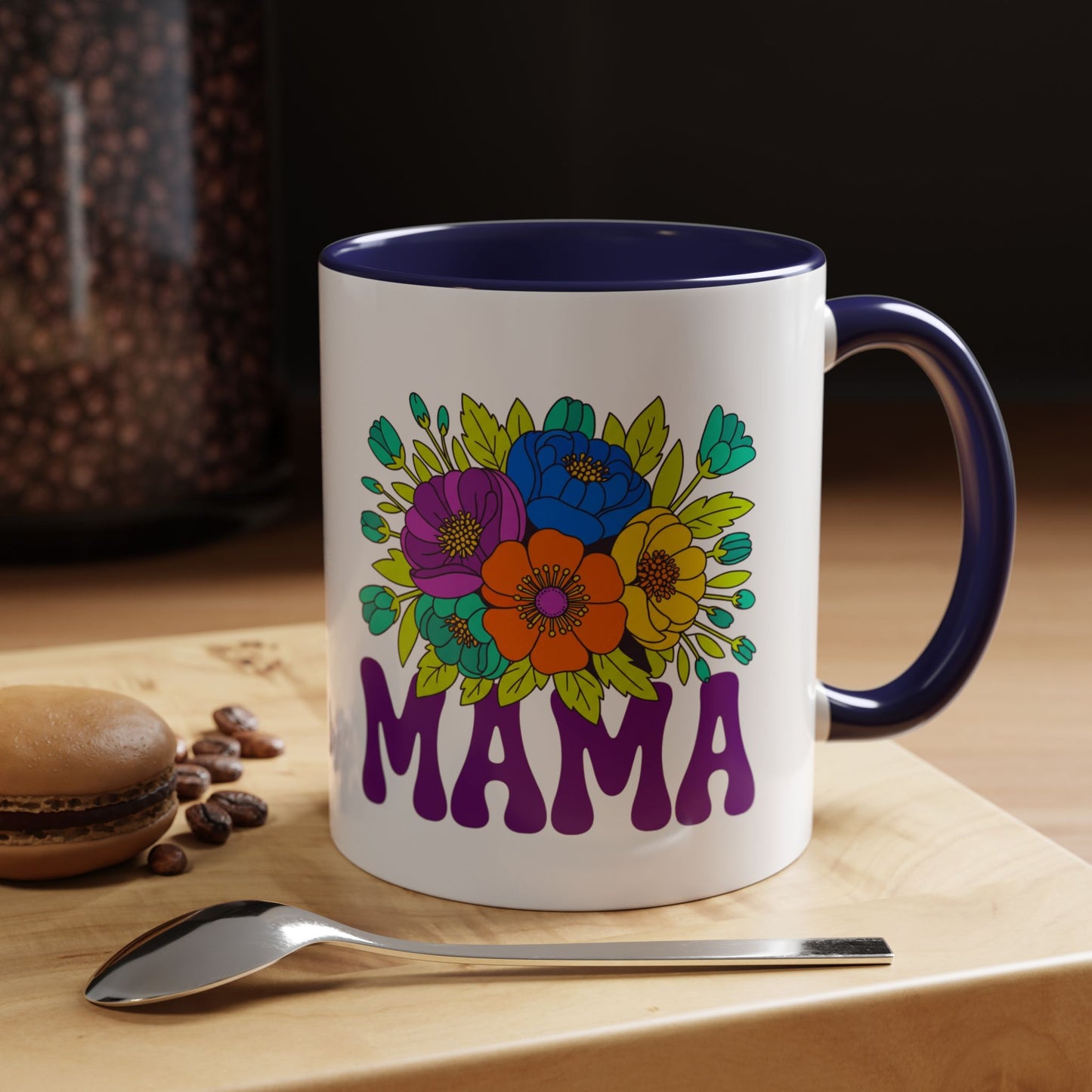 Mama Floral Coffee Mug Accent 11/15oz