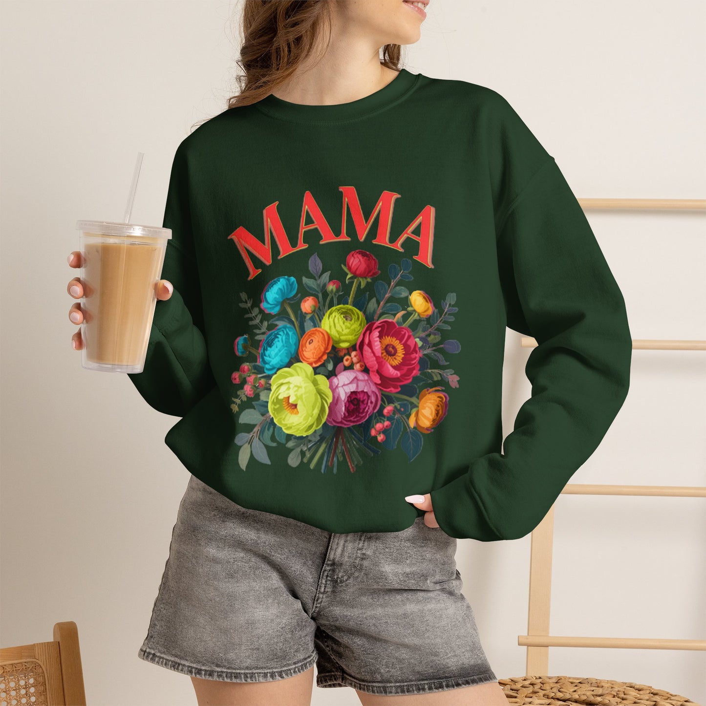 Mama Floral Sweatshirt Cozy Mother’s Day Crewneck