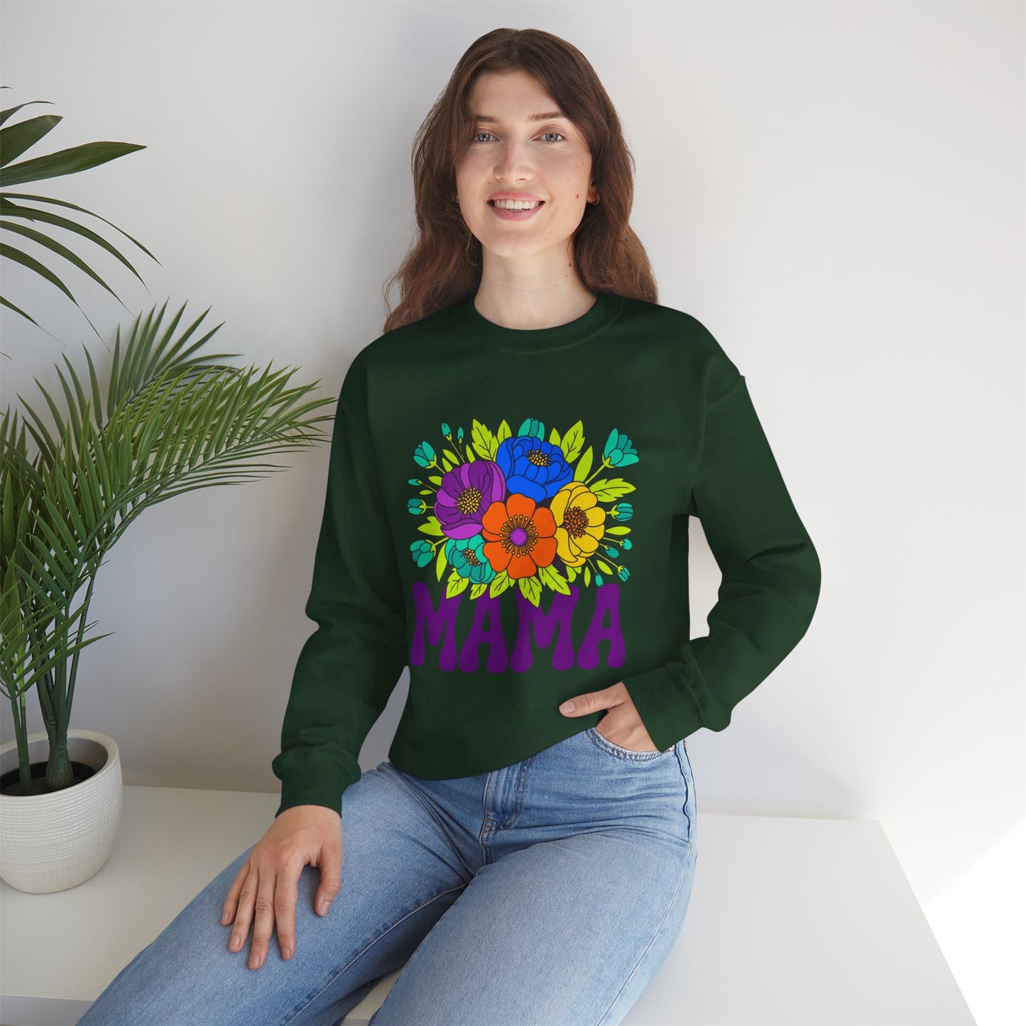 Mama Floral Sweatshirt — Cozy Mother's Day Crewneck