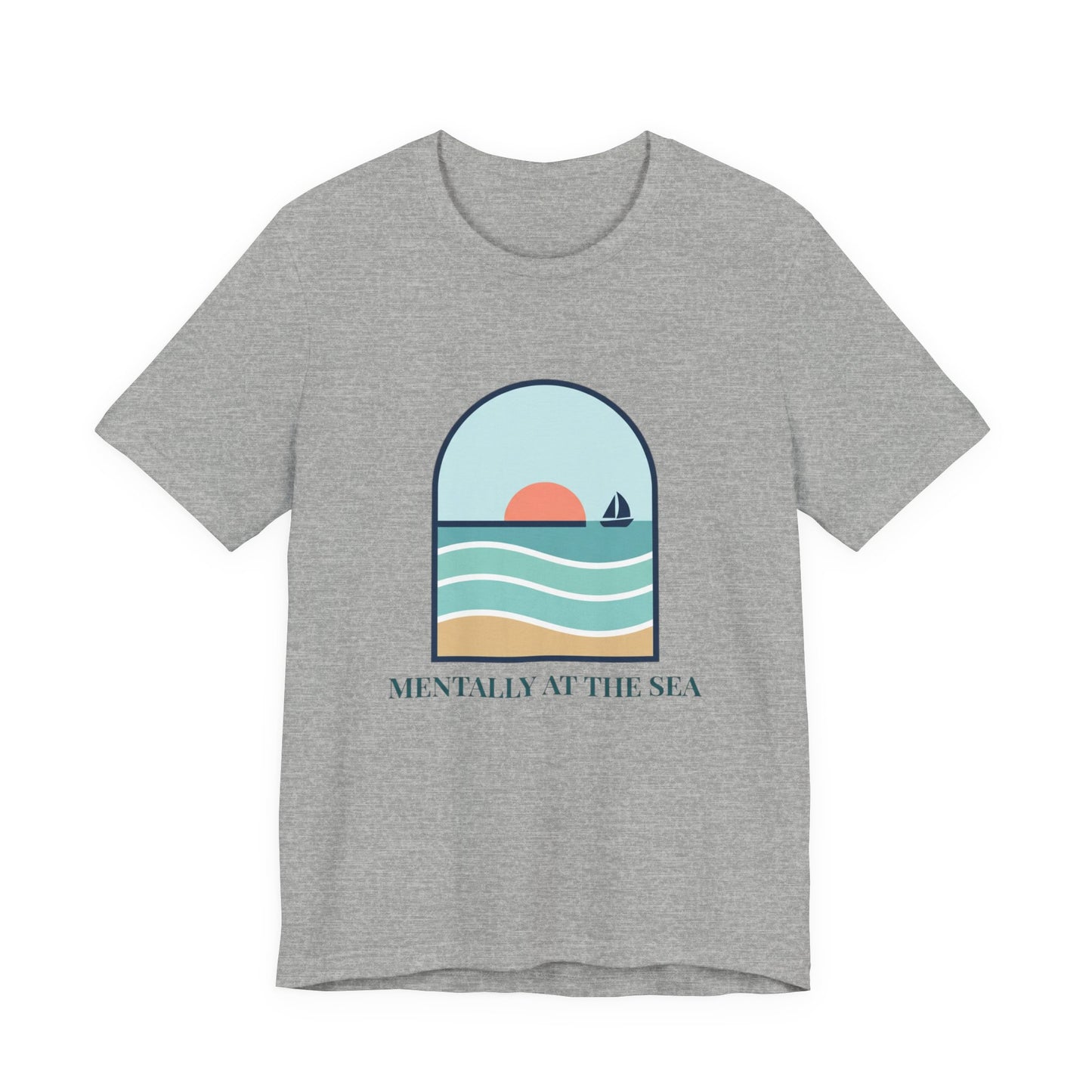 Mentally at the Sea Tee | Coastal Aesthetic, pastel blue seafoam