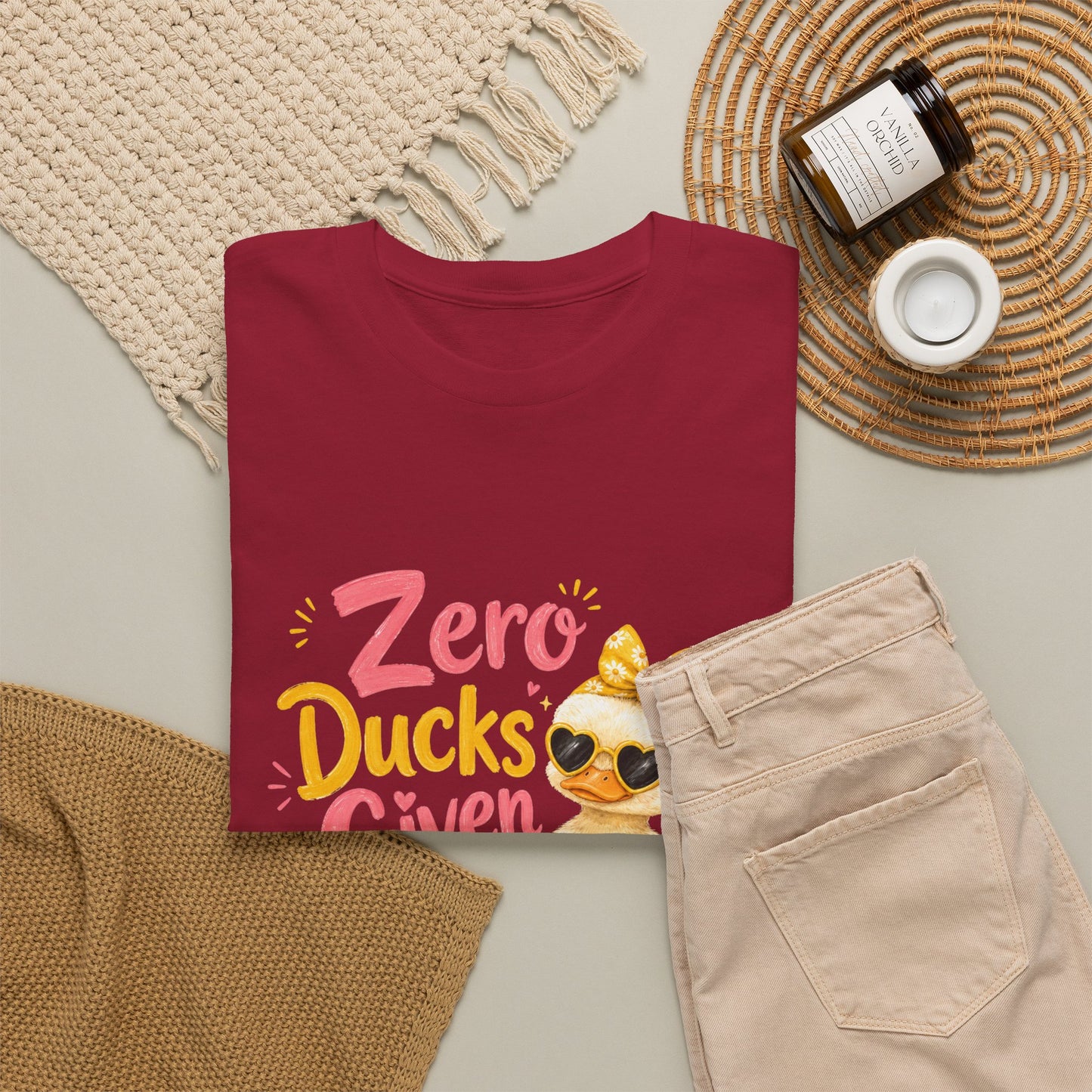 Zero Ducks Given T-Shirt | Cute Duck, Sunflowers, Funny Phrase