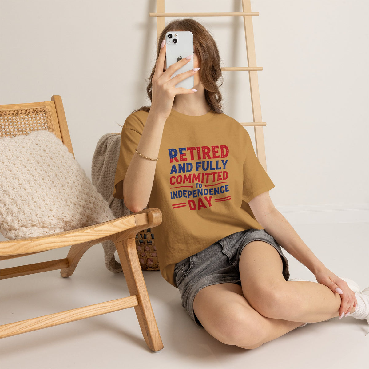 Retired and Fully Committed to Independence Day T-Shirt