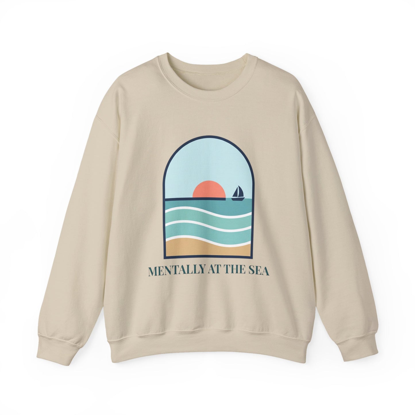 Mentally at the Sea Heavy Blend™ Crewneck Sweatshirt