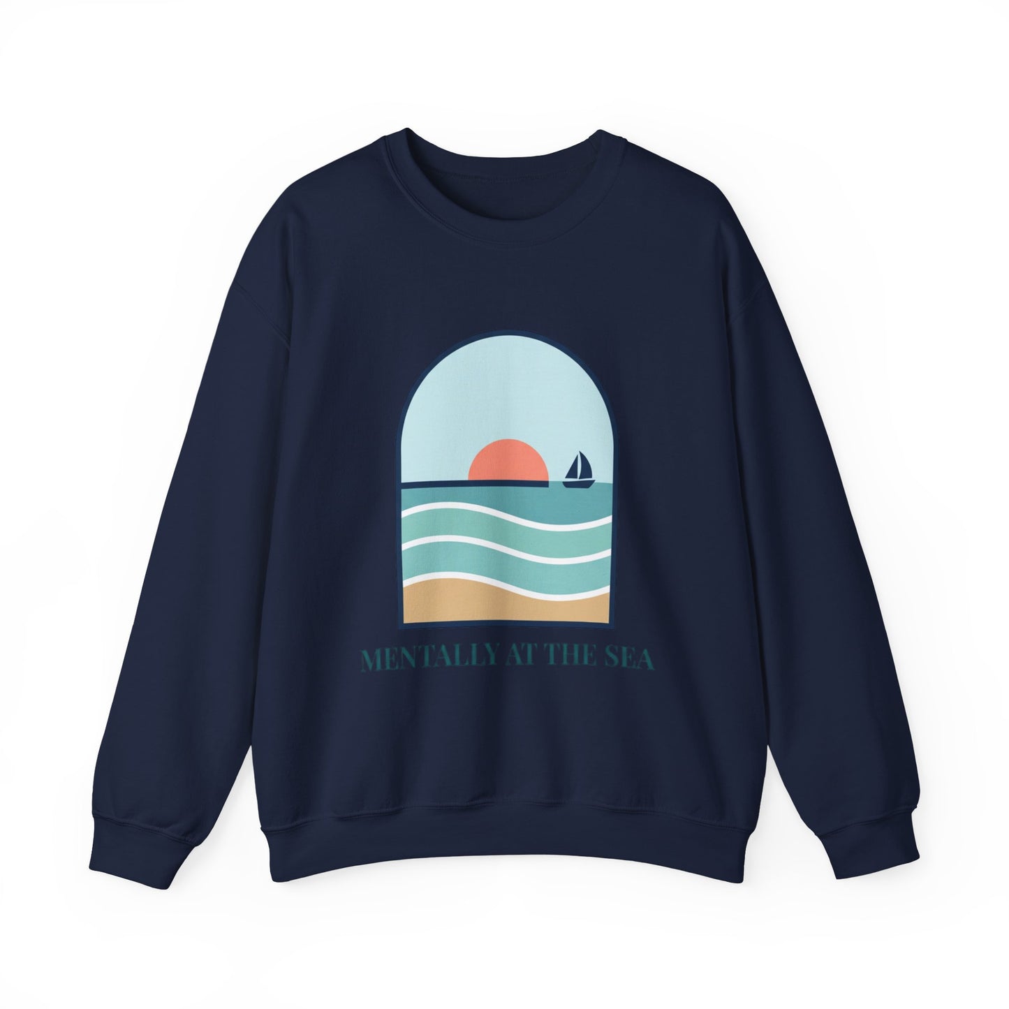 Mentally at the Sea Heavy Blend™ Crewneck Sweatshirt
