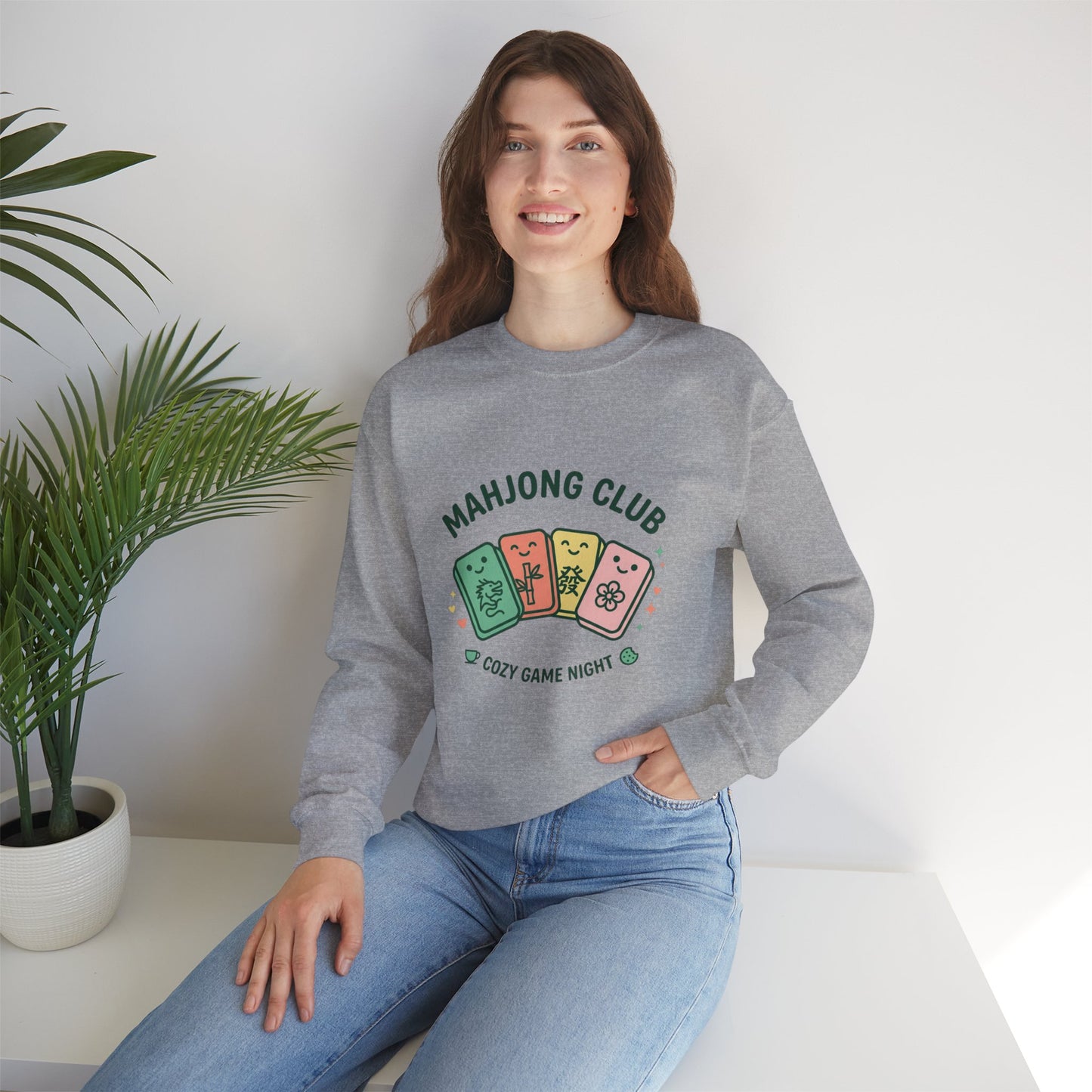 Mahjong Club Heavy Blend™ Crewneck Sweatshirt