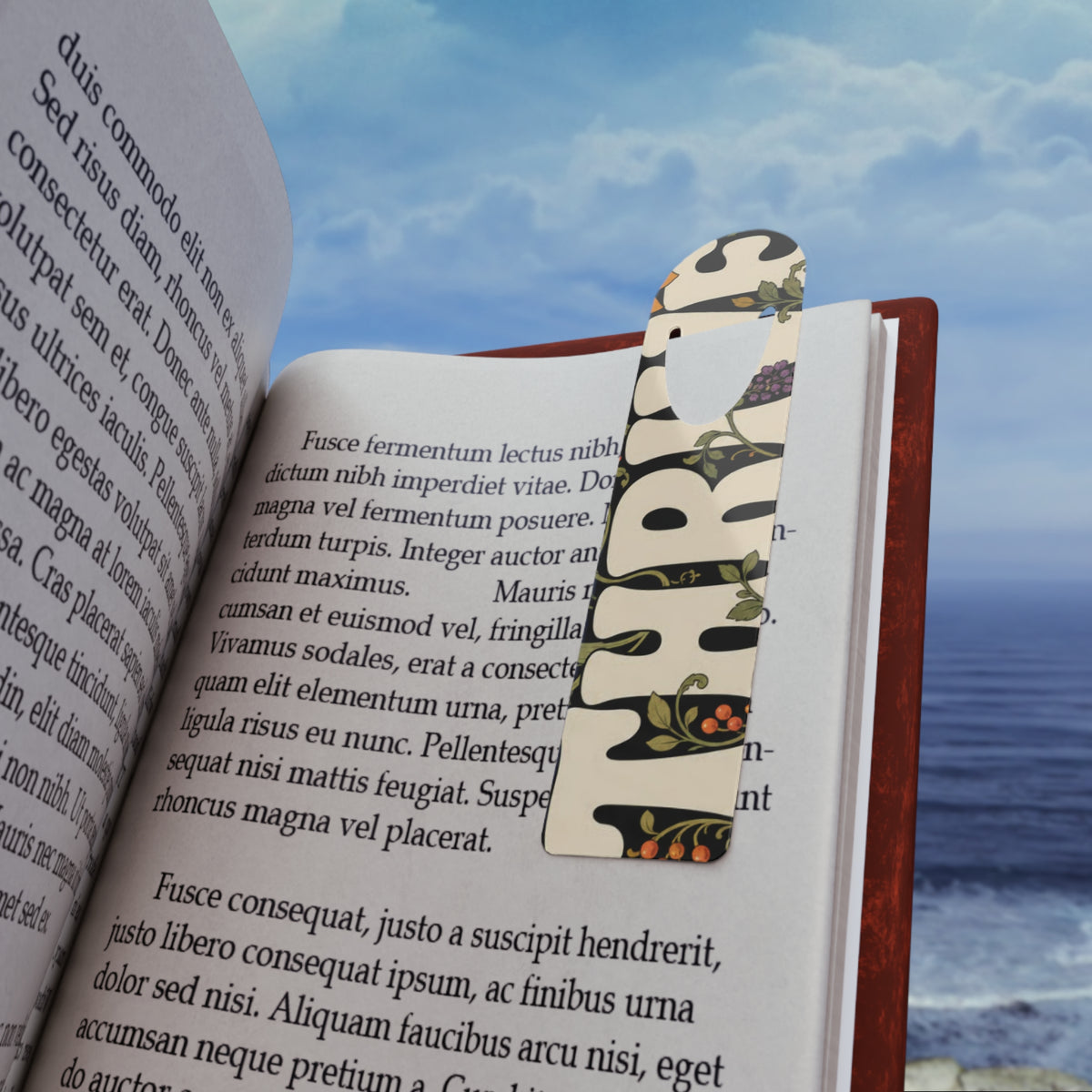 THRIVE Book Club Floral Tea Party Bookmark — Vintage Teacup & Blossom Metal Bookmark