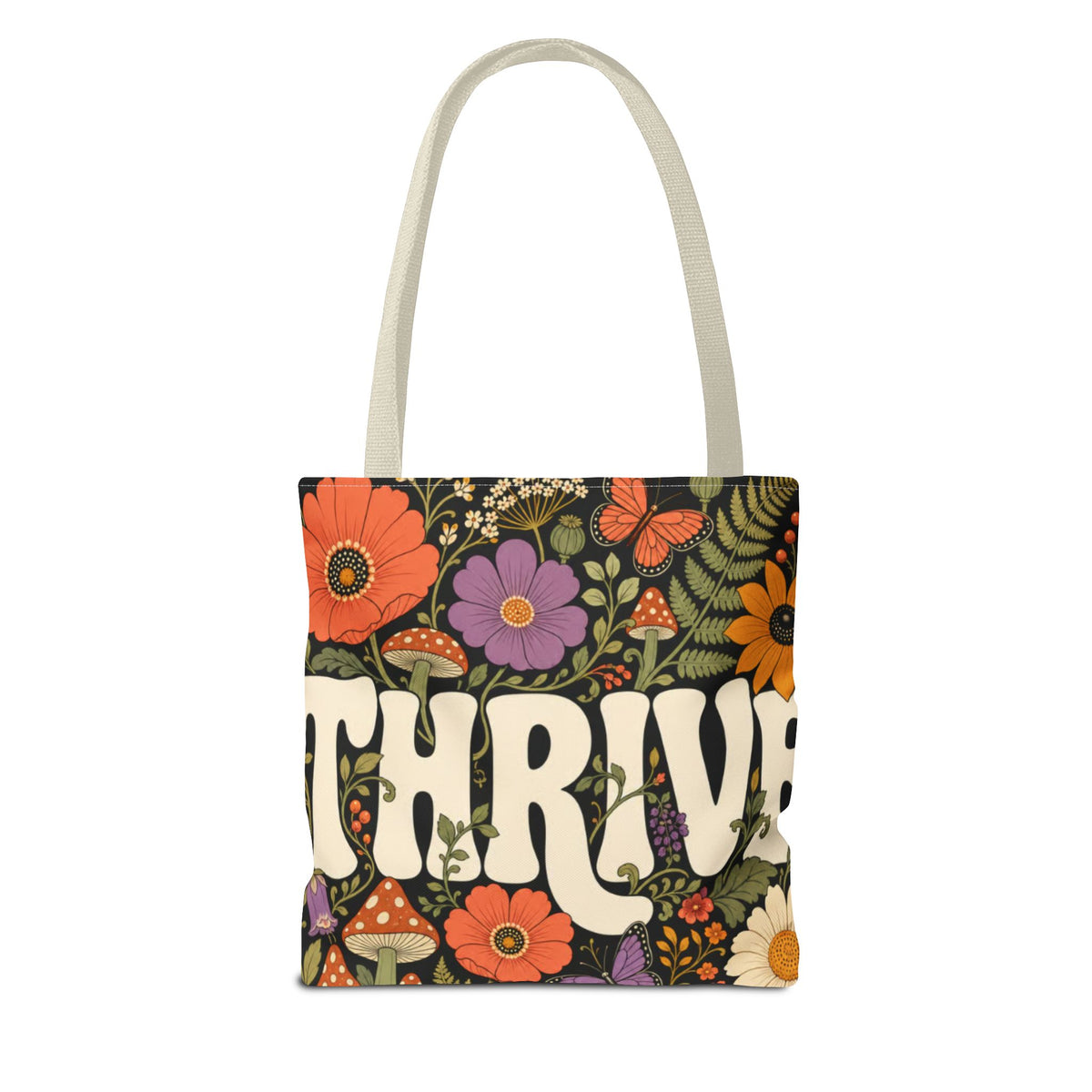 THRIVE Book Club Floral Books Tote Bag — Vintage Garden Print AOP