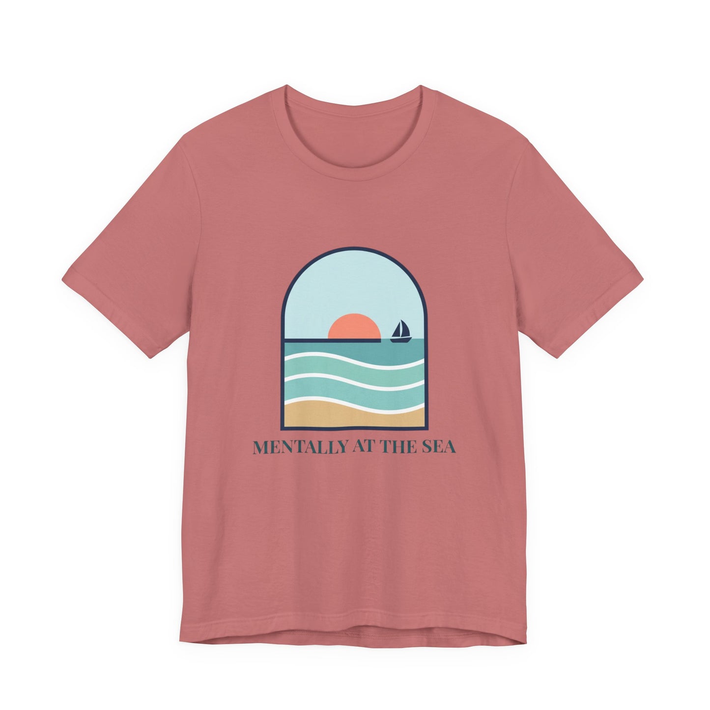 Mentally at the Sea Tee | Coastal Aesthetic, pastel blue seafoam