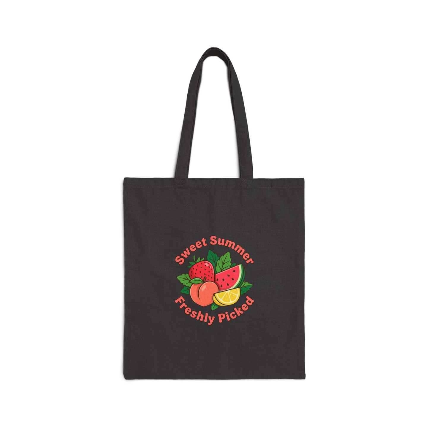 Sweet Summer Freshly Picked Cotton Canvas Tote Bag
