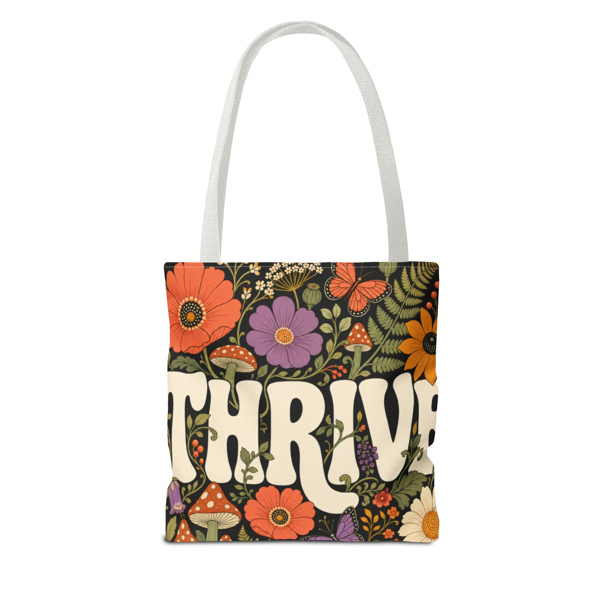 THRIVE Book Club Floral Books Tote Bag — Vintage Garden Print AOP
