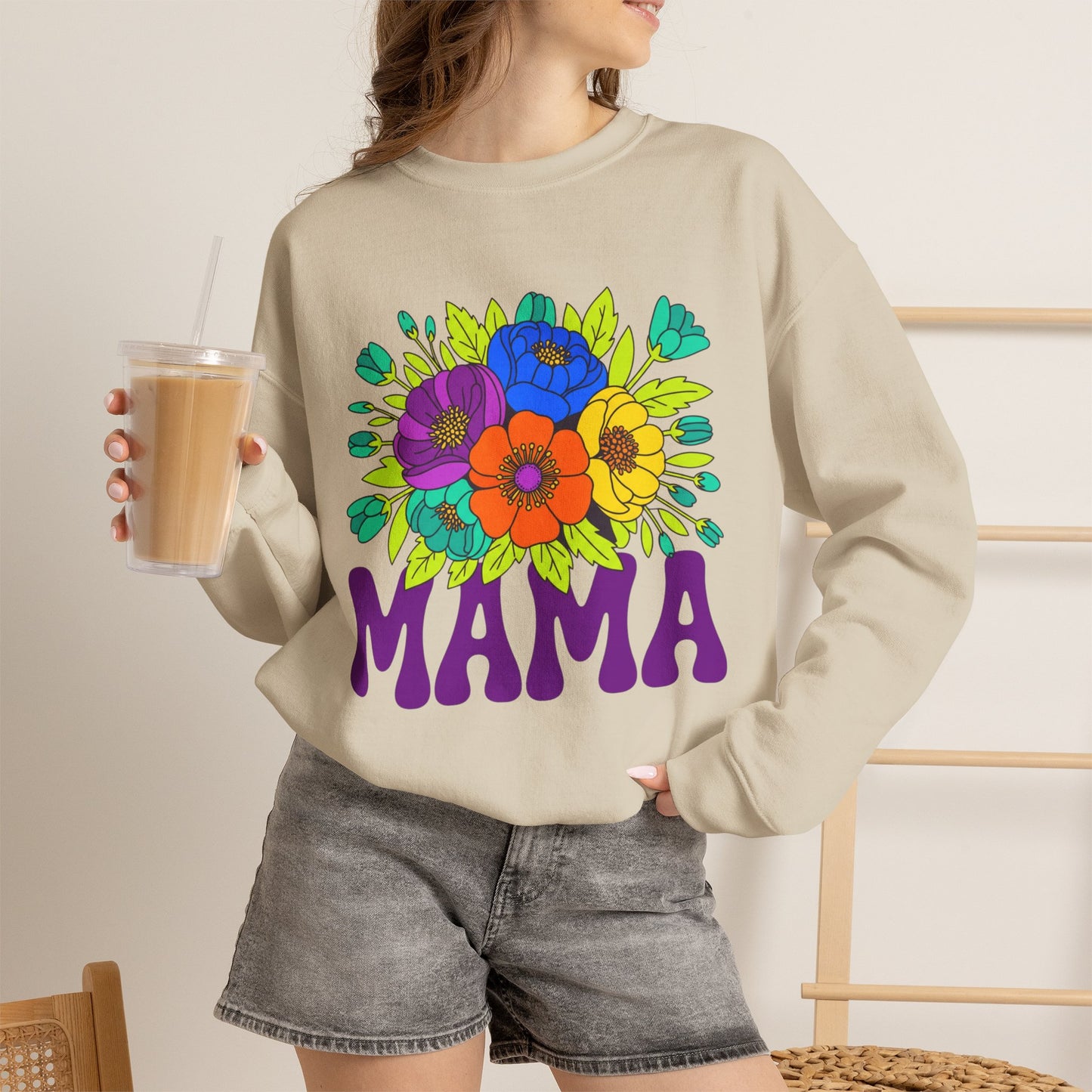 Mama Floral Sweatshirt — Cozy Mother's Day Crewneck