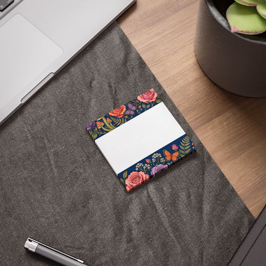 GROW Book Club Floral Tea & Books Post-it Note Pads — Vintage Floral Sticky Notes for Book Lovers