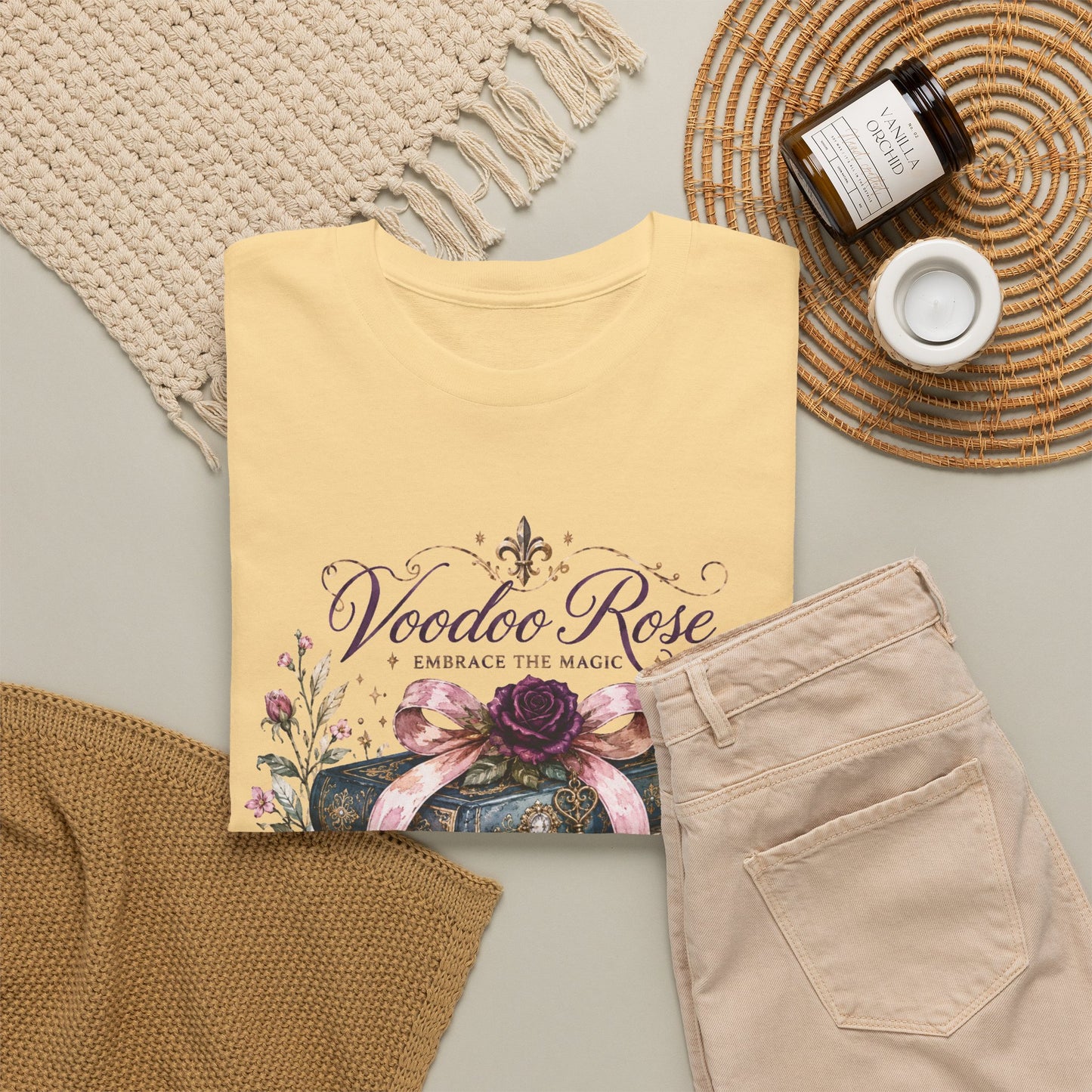 Voodoo Rose Louisiana Stacked Books Tee