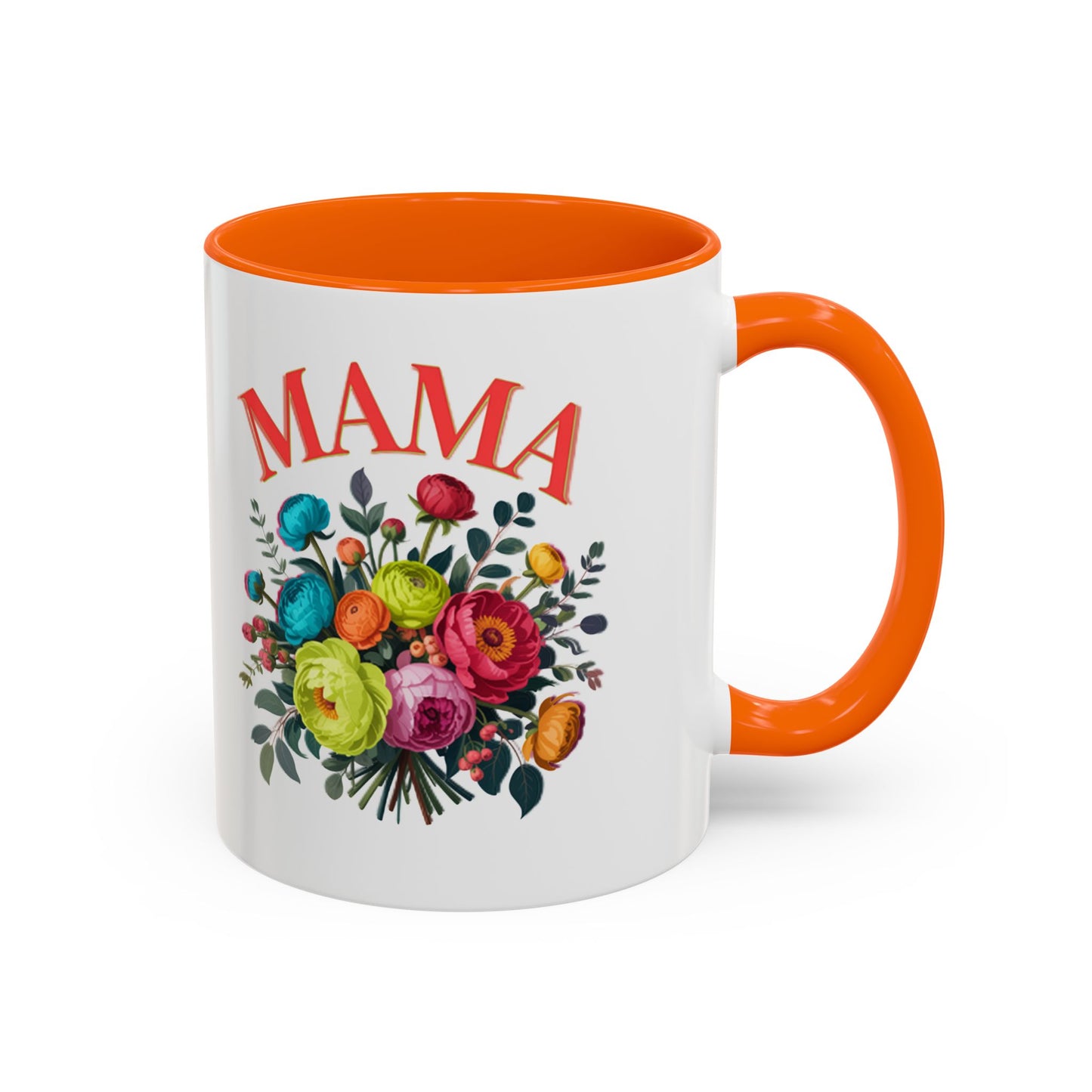 Mama Floral Coffee Mug – Mother's Day Bouquet Accent Mug (11/15oz)