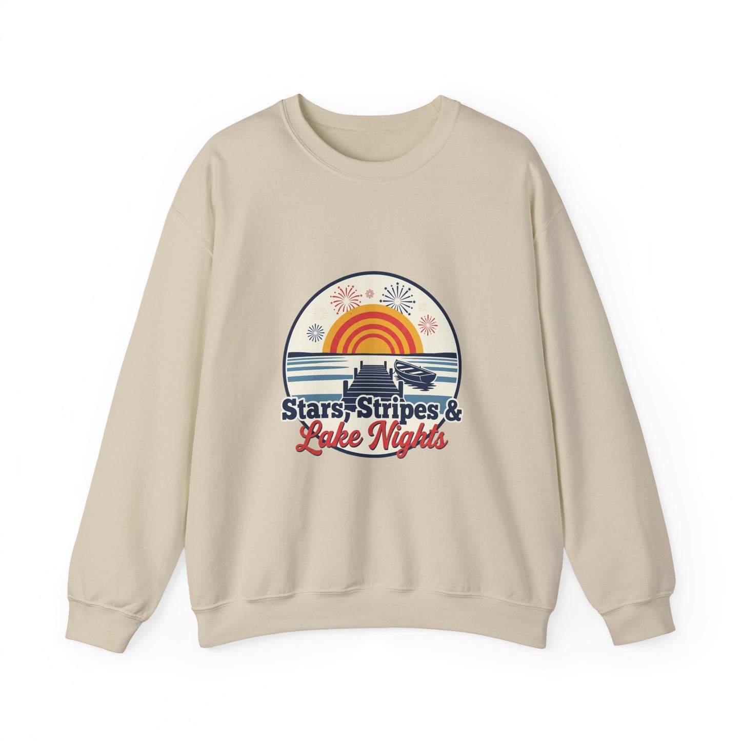Stars, Stripes, & Lake Nights Unisex Heavy Blend™ Crewneck Sweatshirt