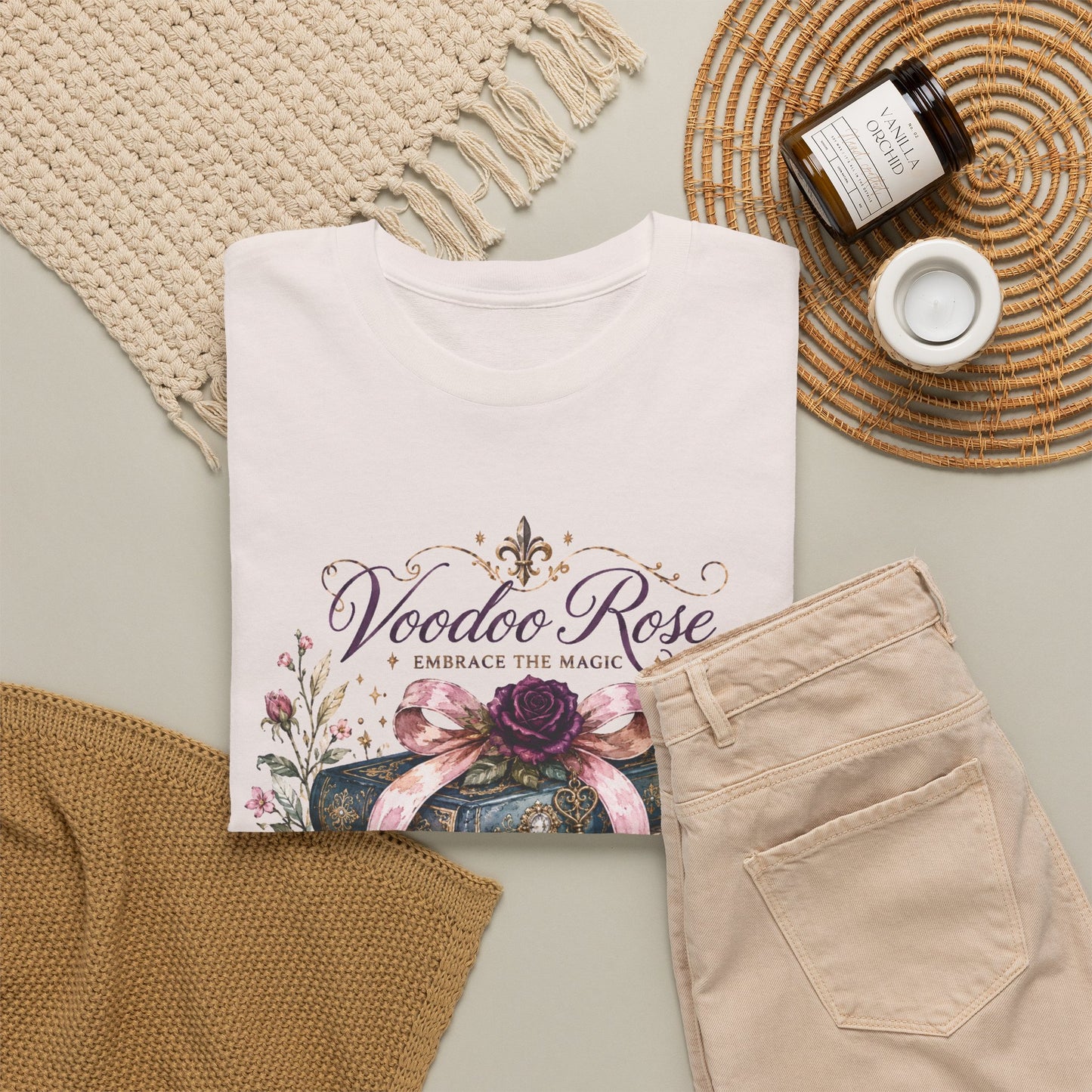 Voodoo Rose Louisiana Stacked Books Tee