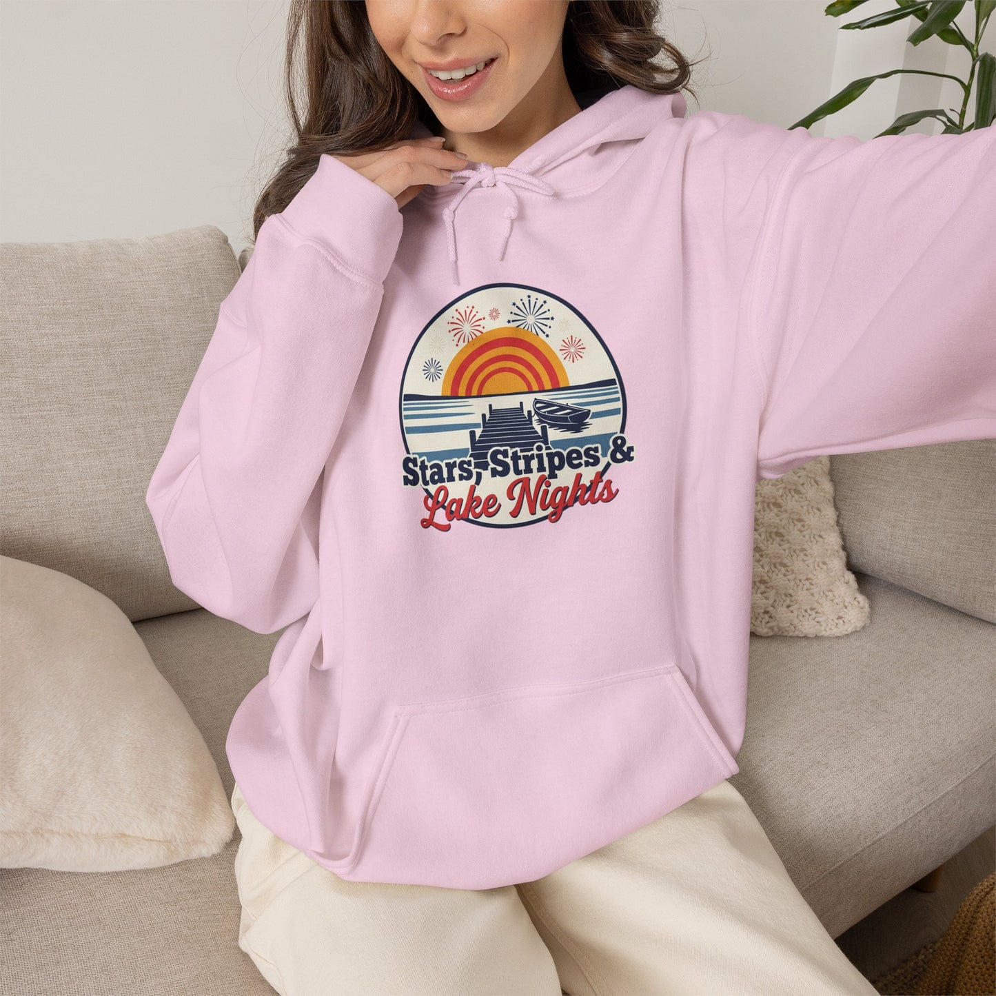 Stars, Stripes, & Lake Nights Heavy Blend™ Hooded Sweatshirt