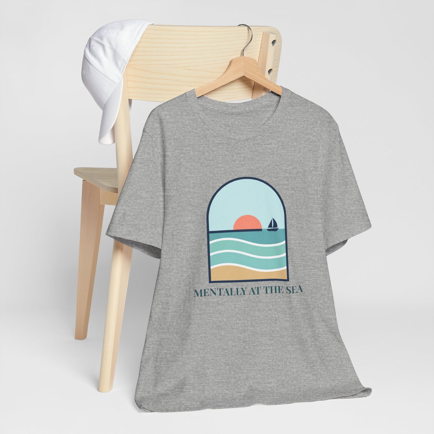 Mentally at the Sea Tee | Coastal Aesthetic, pastel blue seafoam