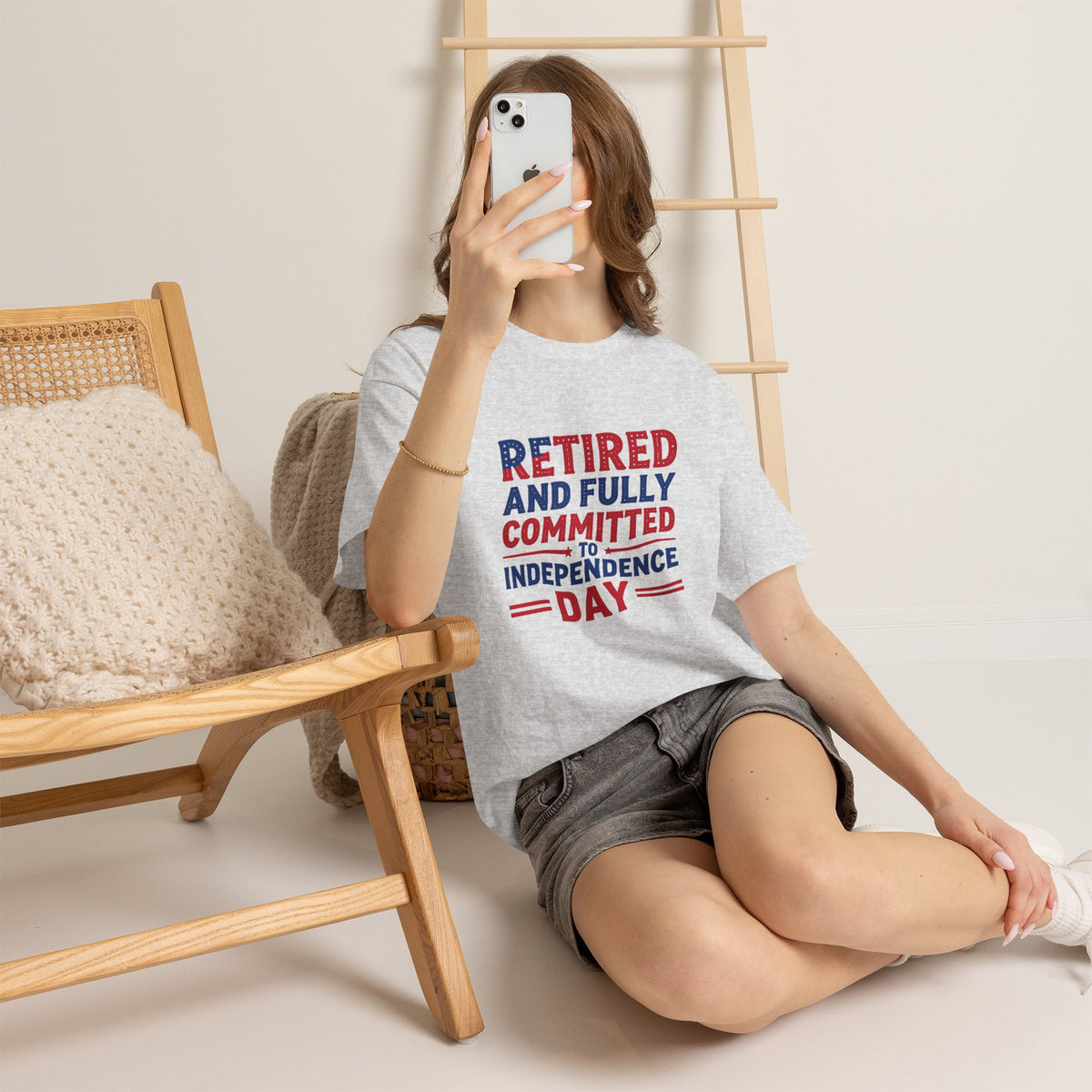 Retired and Fully Committed to Independence Day T-Shirt