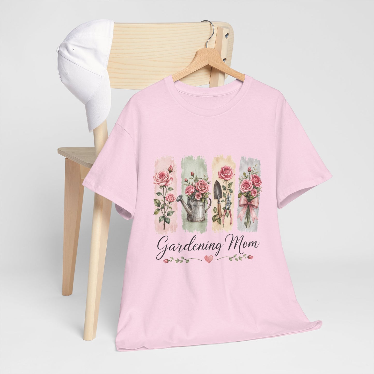 Gardening Mom T-Shirt – Floral Watercolor Garden Tools Tee