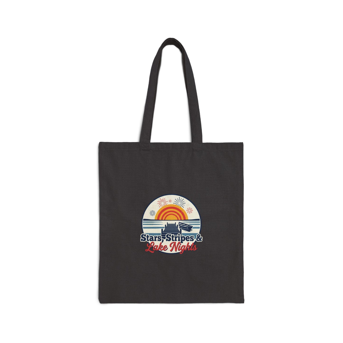 Stars, Stripes, & Lake Nights Cotton Canvas Tote Bag