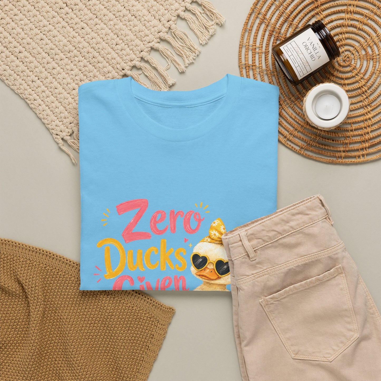 Zero Ducks Given T-Shirt | Cute Duck, Sunflowers, Funny Phrase
