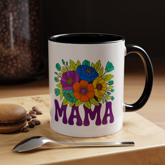 Mama Floral Coffee Mug Accent 11/15oz