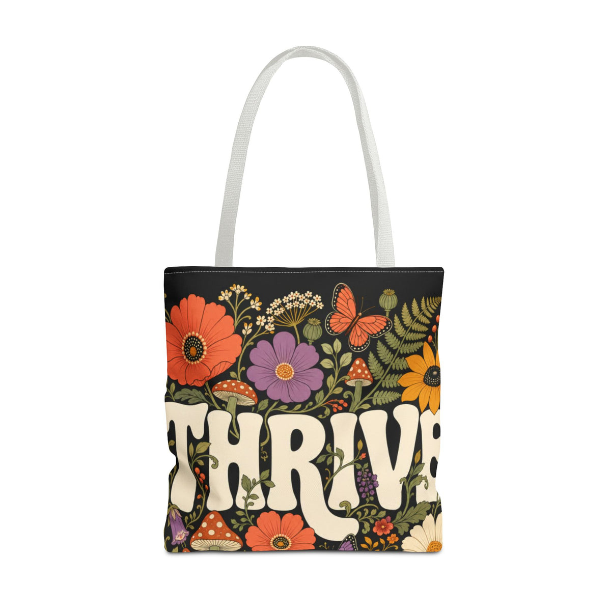THRIVE Book Club Floral Books Tote Bag — Vintage Garden Print AOP