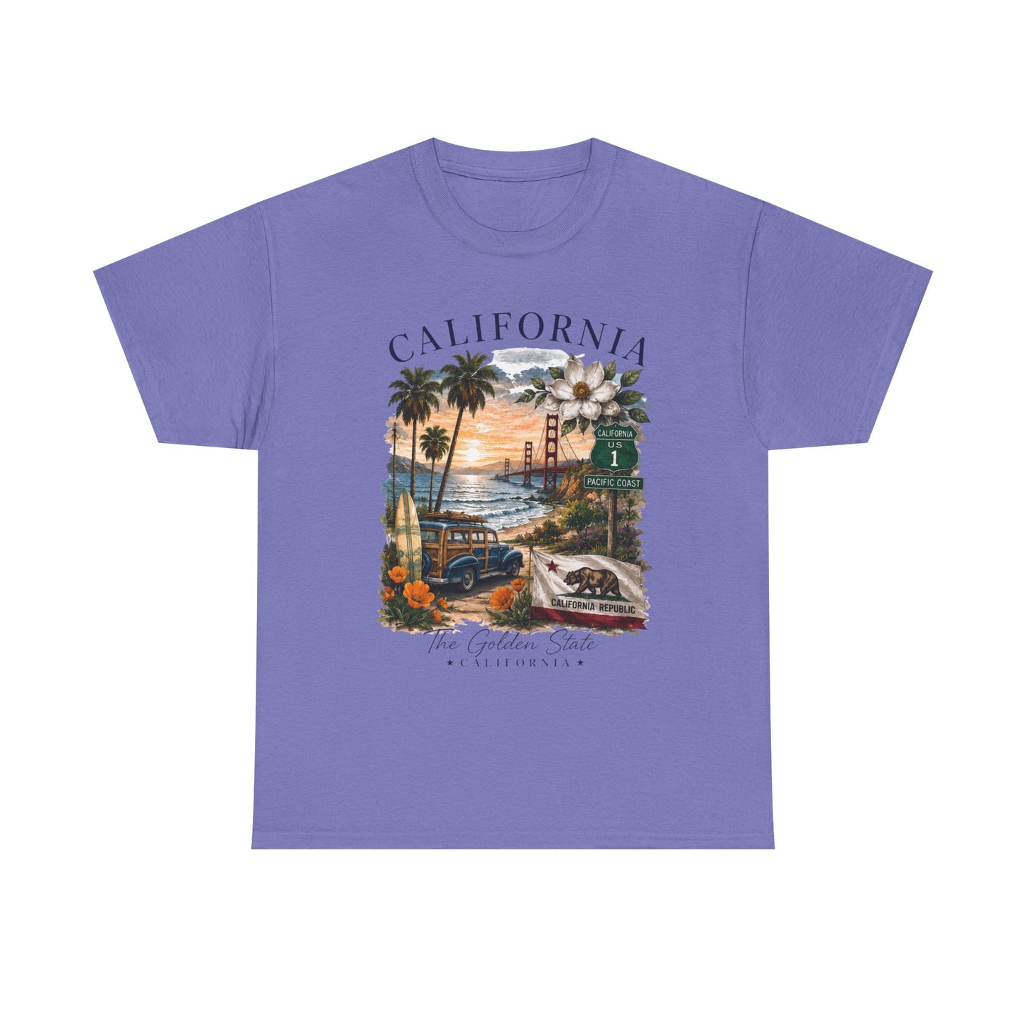 California Vintage Surf T-Shirt — Coastal Sunset Beach Tee