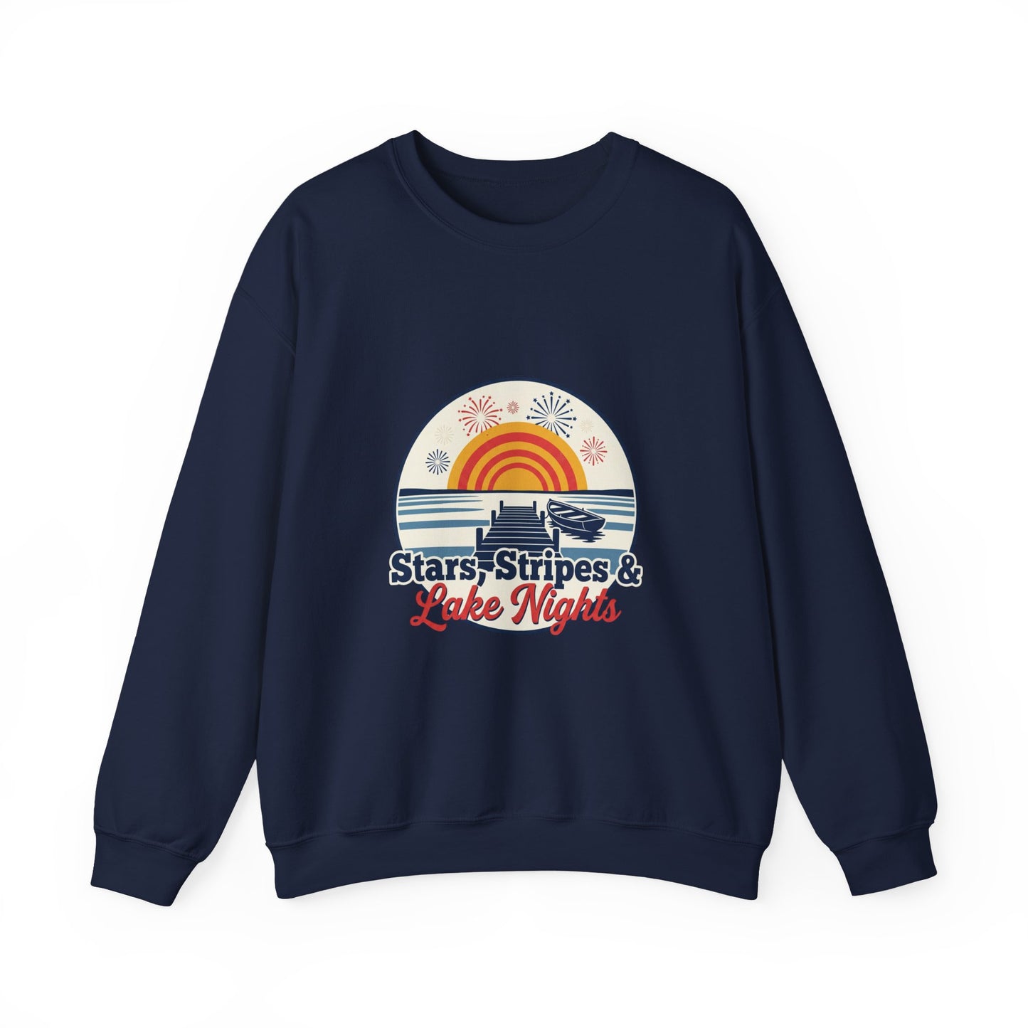 Stars, Stripes, & Lake Nights Unisex Heavy Blend™ Crewneck Sweatshirt
