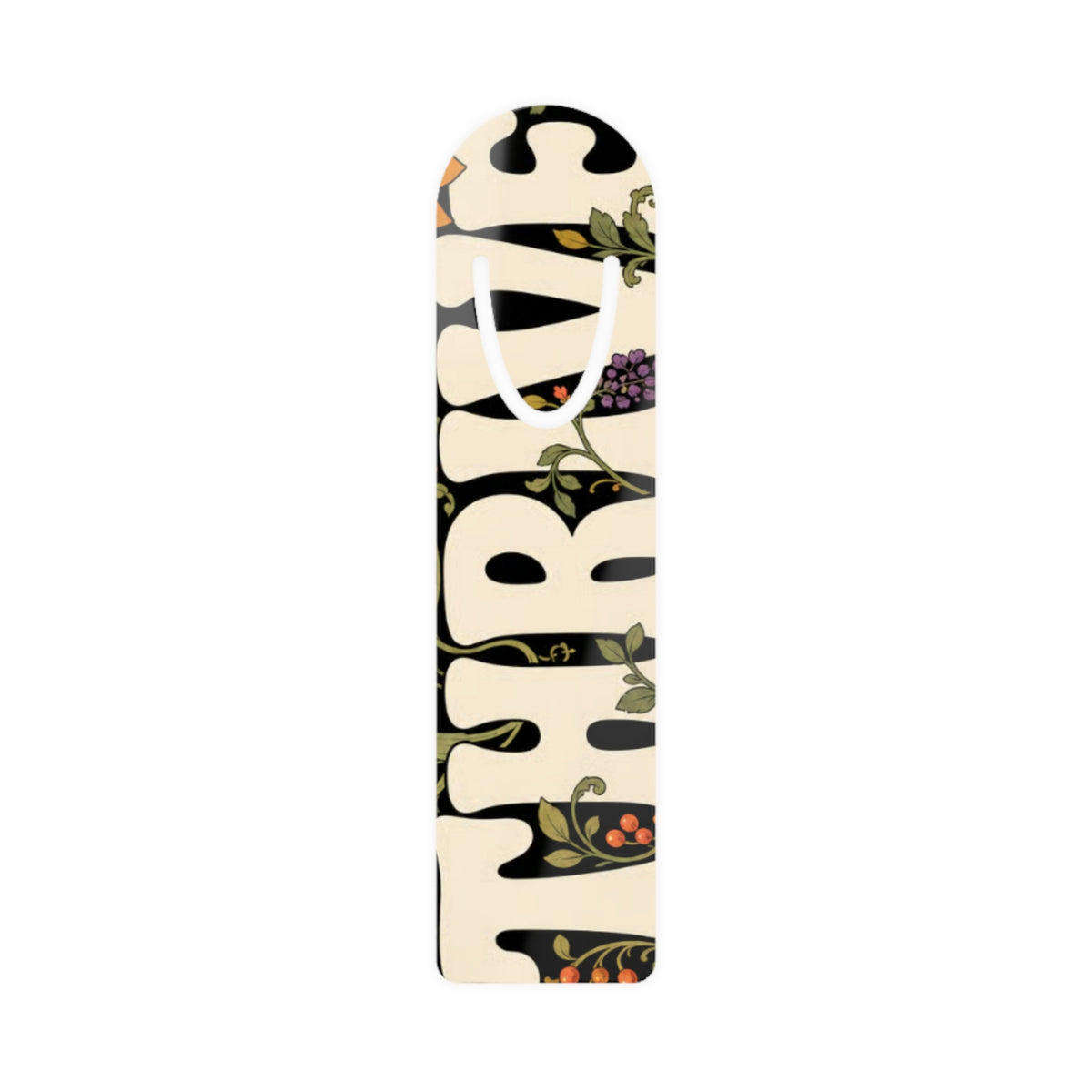 THRIVE Book Club Floral Tea Party Bookmark — Vintage Teacup & Blossom Metal Bookmark