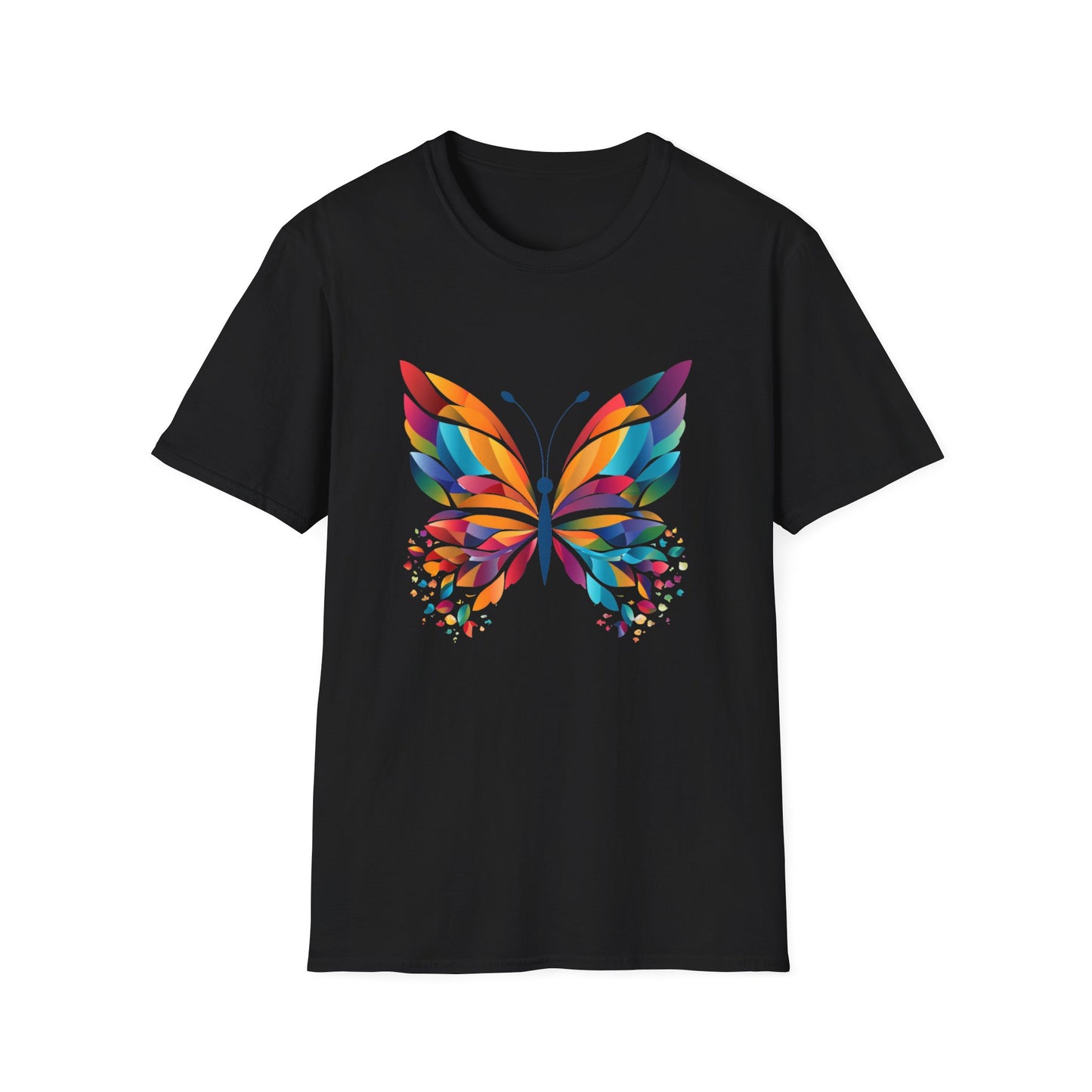 Colorful Butterfly T-Shirt — Vibrant Rainbow Wing Graphic Tee