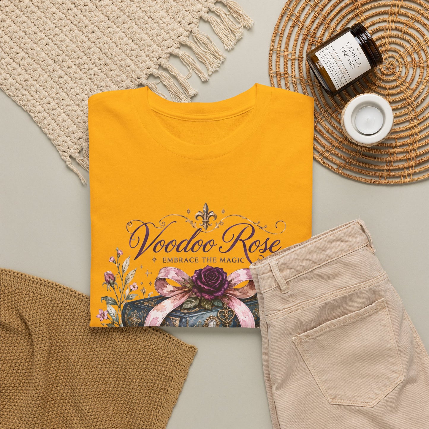 Voodoo Rose Louisiana Stacked Books Tee