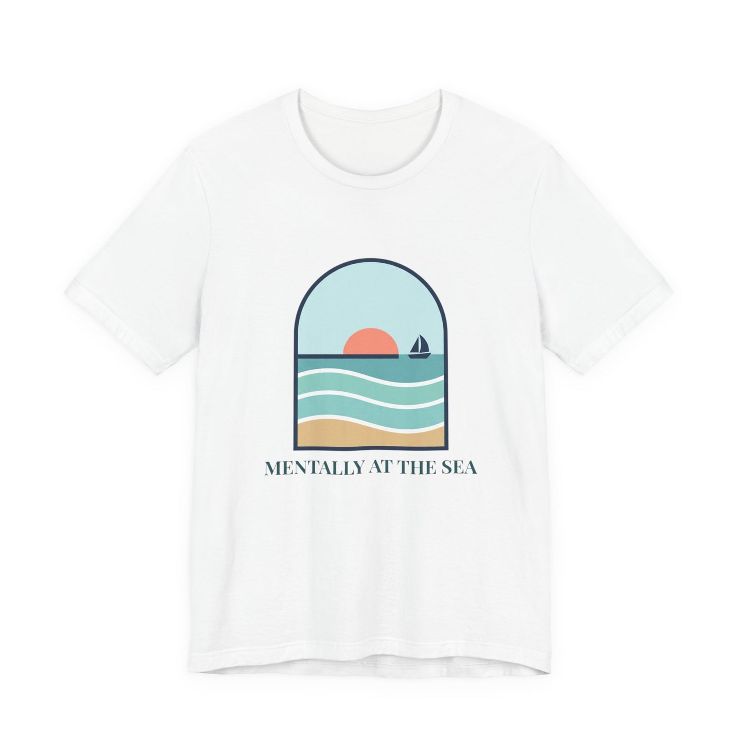 Mentally at the Sea Tee | Coastal Aesthetic, pastel blue seafoam