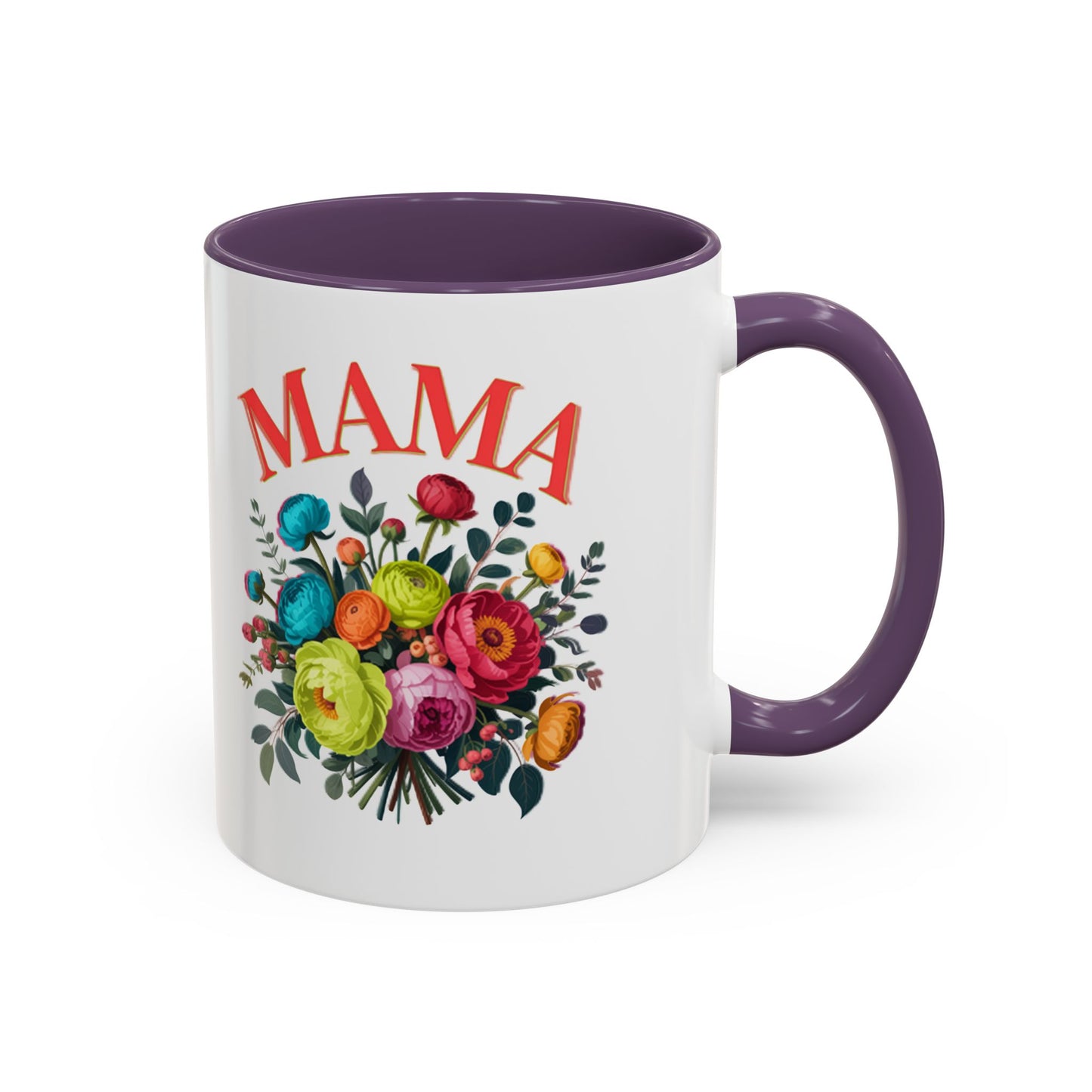 Mama Floral Coffee Mug – Mother's Day Bouquet Accent Mug (11/15oz)