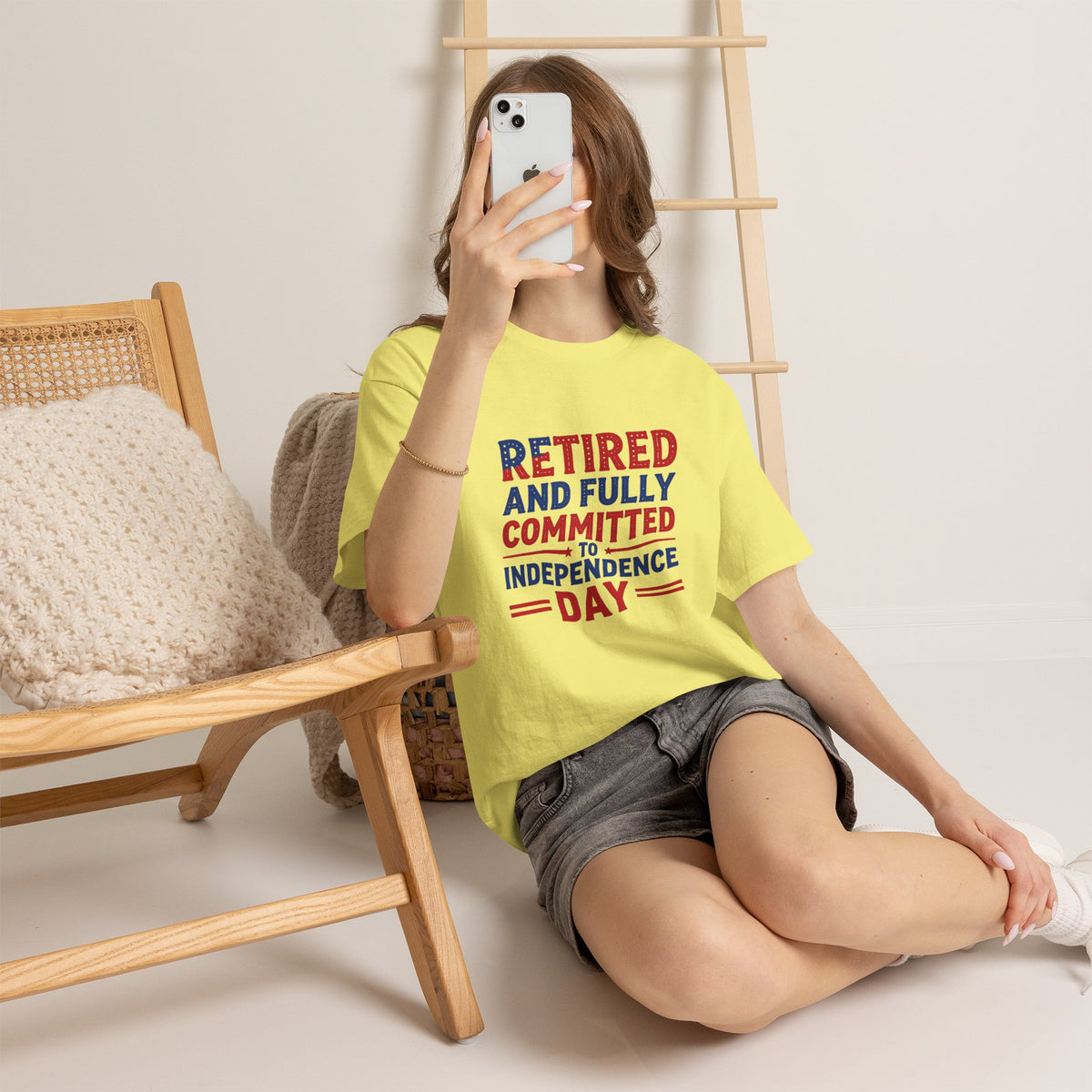 Retired and Fully Committed to Independence Day T-Shirt