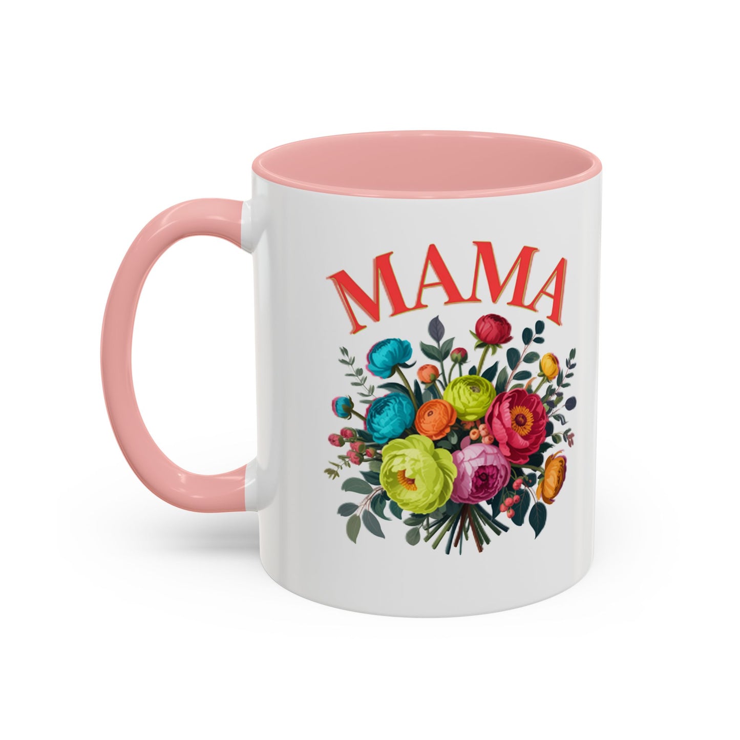 Mama Floral Coffee Mug – Mother's Day Bouquet Accent Mug (11/15oz)