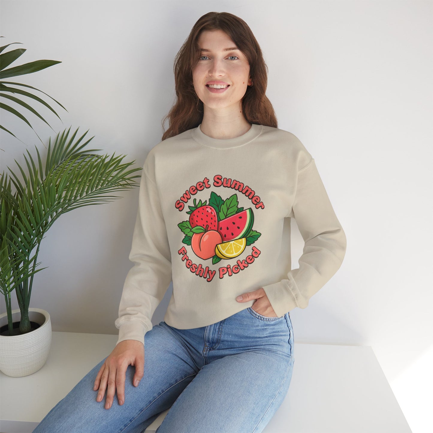 Sweet Summer Freshly Picked Unisex Heavy Blend™ Crewneck Sweatshirt