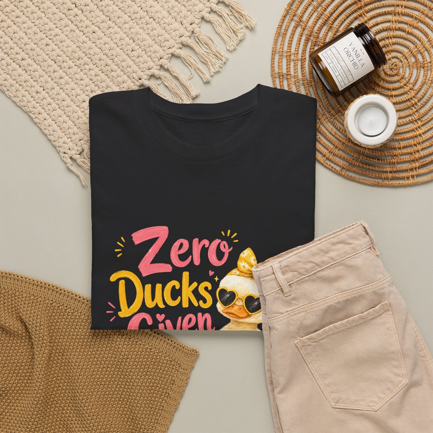 Zero Ducks Given T-Shirt | Cute Duck, Sunflowers, Funny Phrase