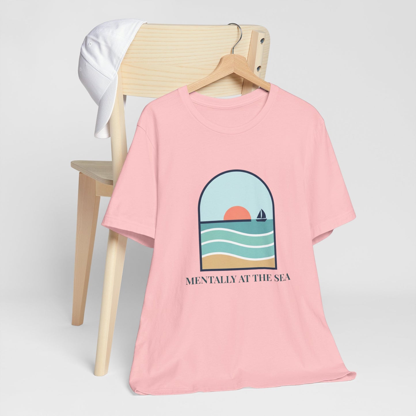 Mentally at the Sea Tee | Coastal Aesthetic, pastel blue seafoam