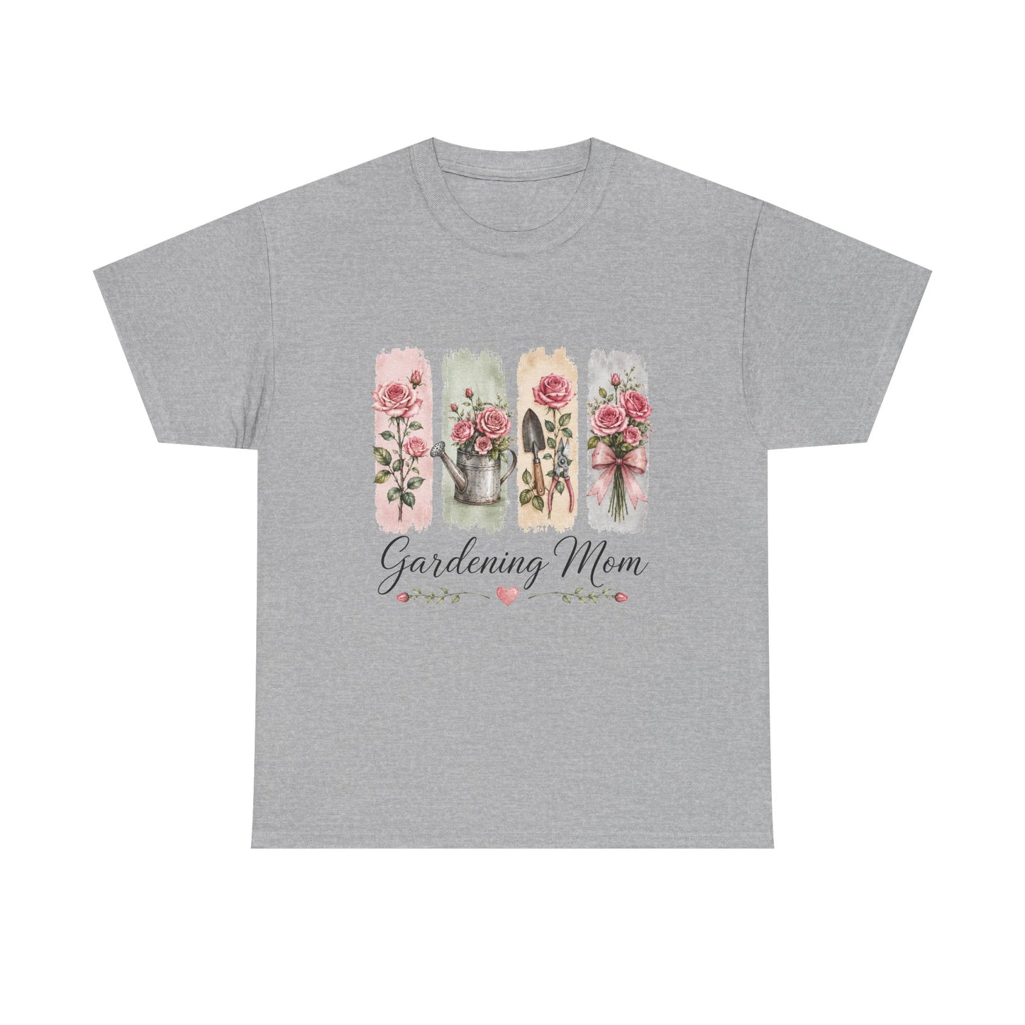 Gardening Mom T-Shirt – Floral Watercolor Garden Tools Tee