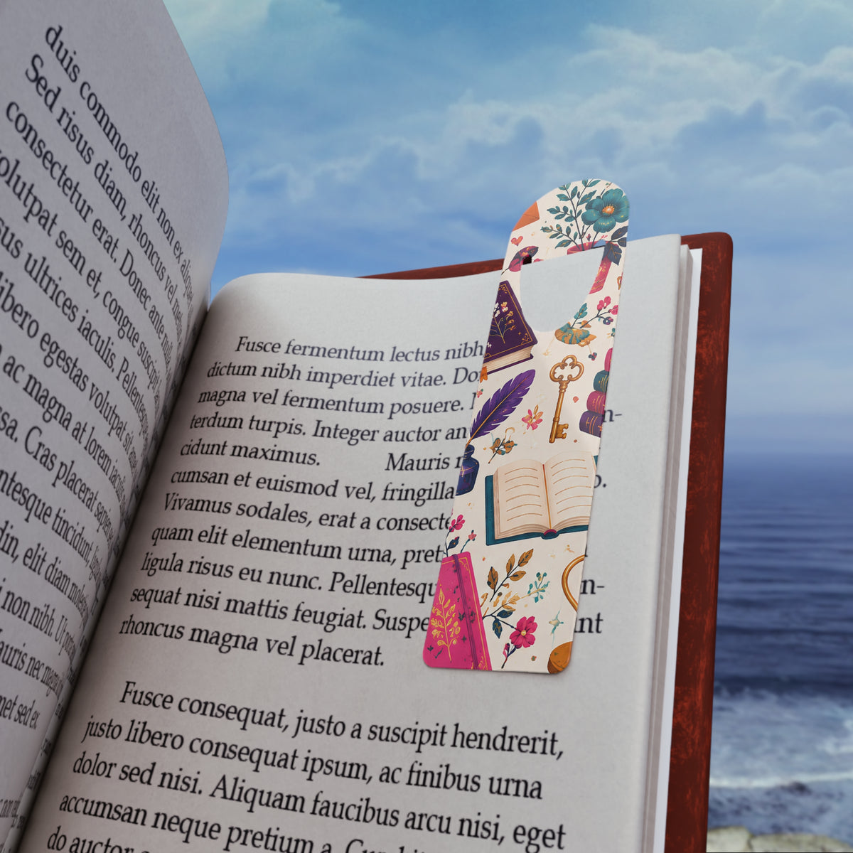 Whimsy & Wonder Floral Tea Party Bookmark — Vintage Teacup & Blossom Metal Bookmark