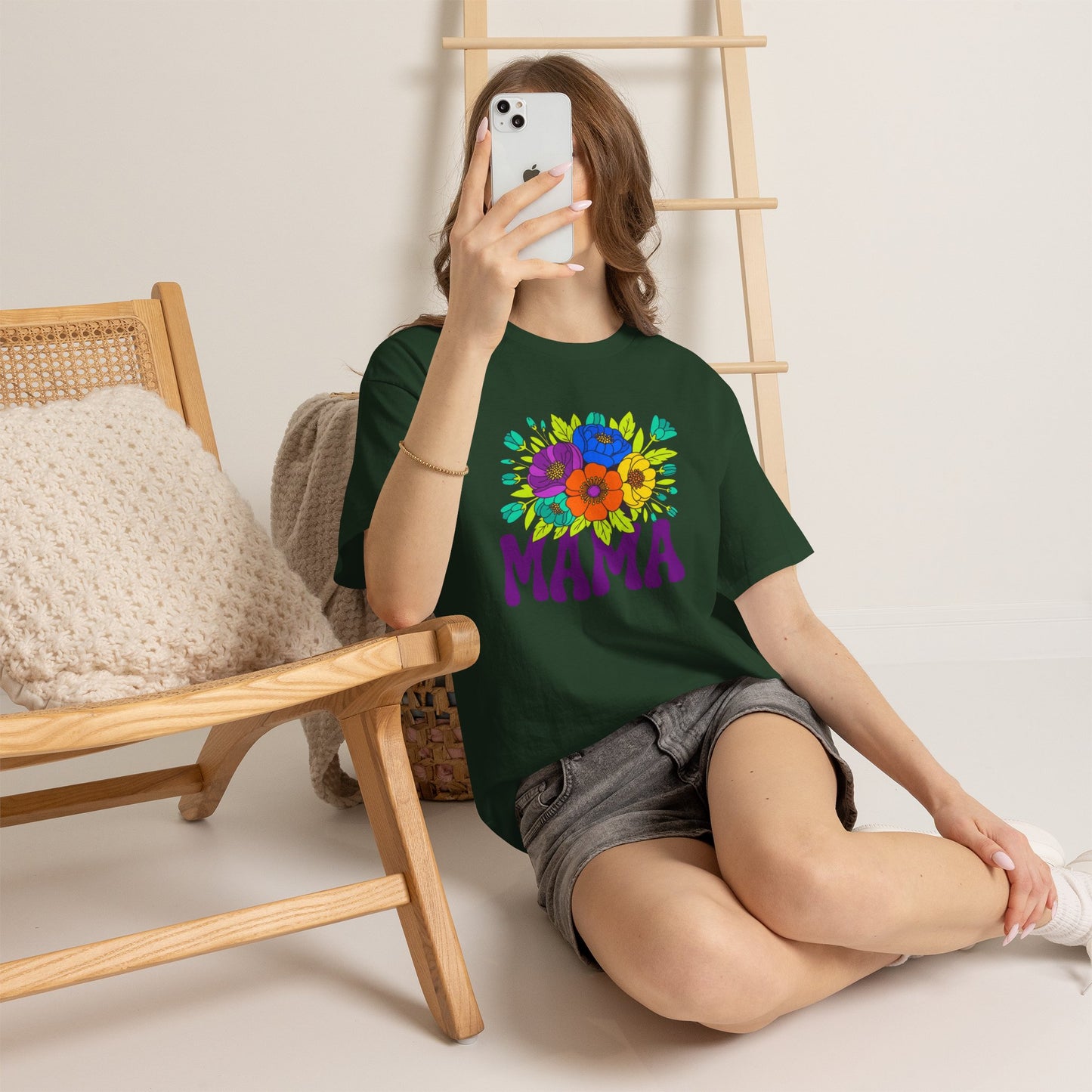 Mama Floral T-Shirt Feminine Floral Mother Tee for Mom Gifts