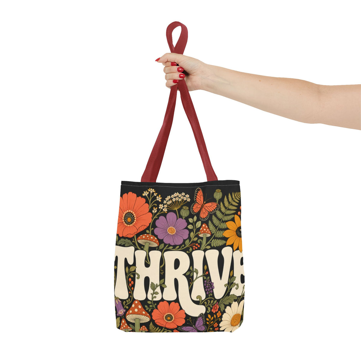 THRIVE Book Club Floral Books Tote Bag — Vintage Garden Print AOP